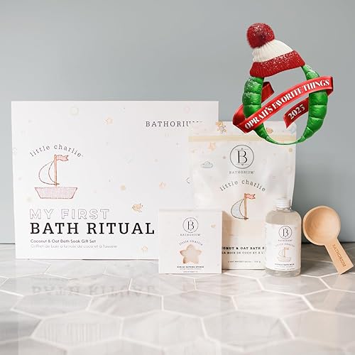 Miniatura 2 de Bathorium Little Charlie My First Bath Ritual Set de regalo, kit de baño con avena, coco y aceites orgánicos, remojo relajante, baño de burbujas,