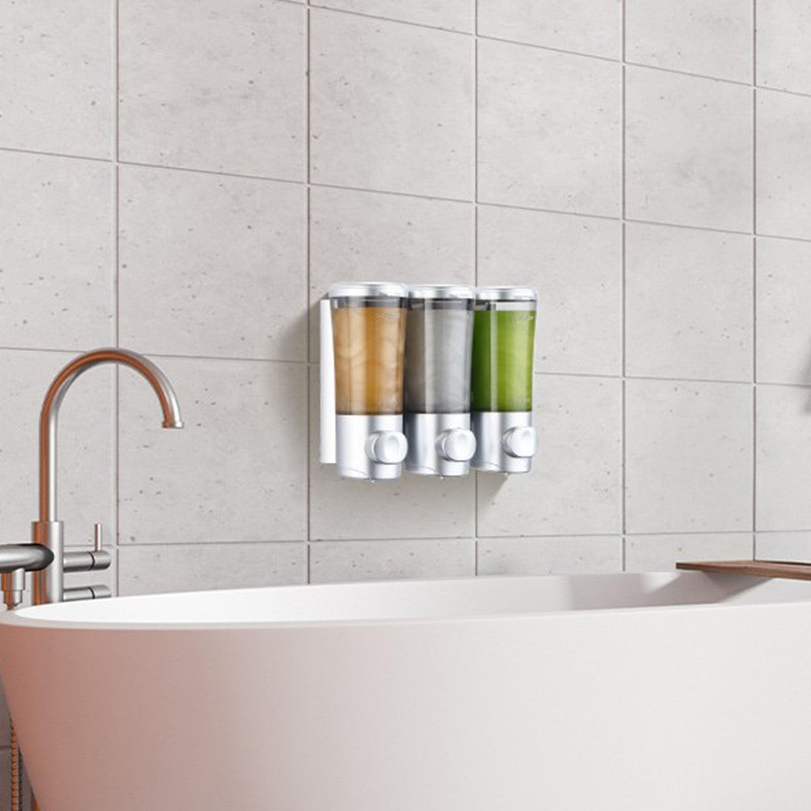 Duschseifenspender, einfache Installation an der Wand, Shampoo- und Conditioner-Halter, große Kapazität, Aufbewahrung, Organizer, Shampoo- und Conditioner-Halter