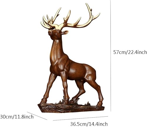Miniatura 2 de Chinese feng shui statue sculpture Feng Shui Lucky Deer Statue Decoration Home Furnishing Modern Simple Light Luxury Creative Resin Sculpture Deer