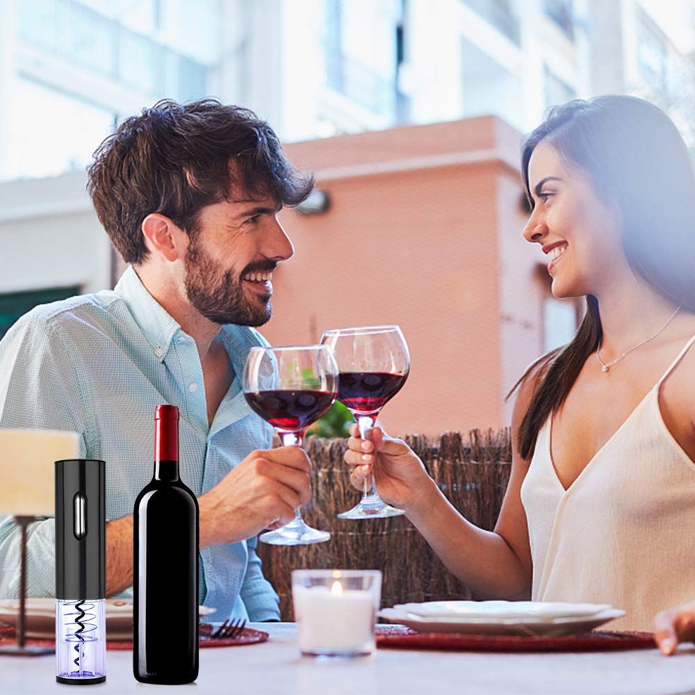 DASIAUTOEM Tire Bouchon Électrique, Ouvre Bouteille Électrique Rechargeable,Ouvre-bouchon Automatique de Vin Tire Bouchon avec Coupe-Capsule pour Vin Champagne, Cadeau Homme et pour Amateurs de Vin