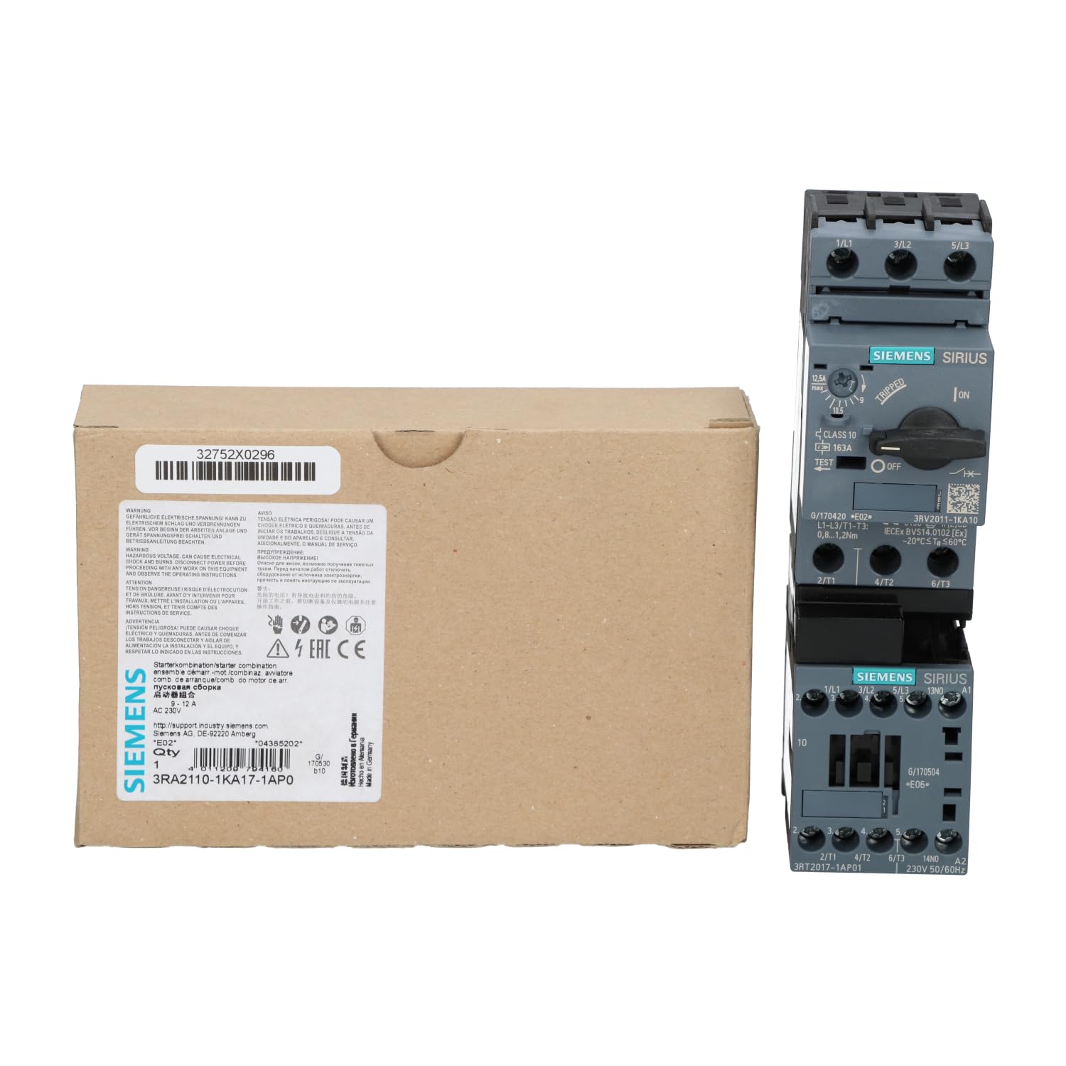 Derivación S00 9-12,5A corriente alterna 230V tornillo 1NA para cuadro eléctrico industrial