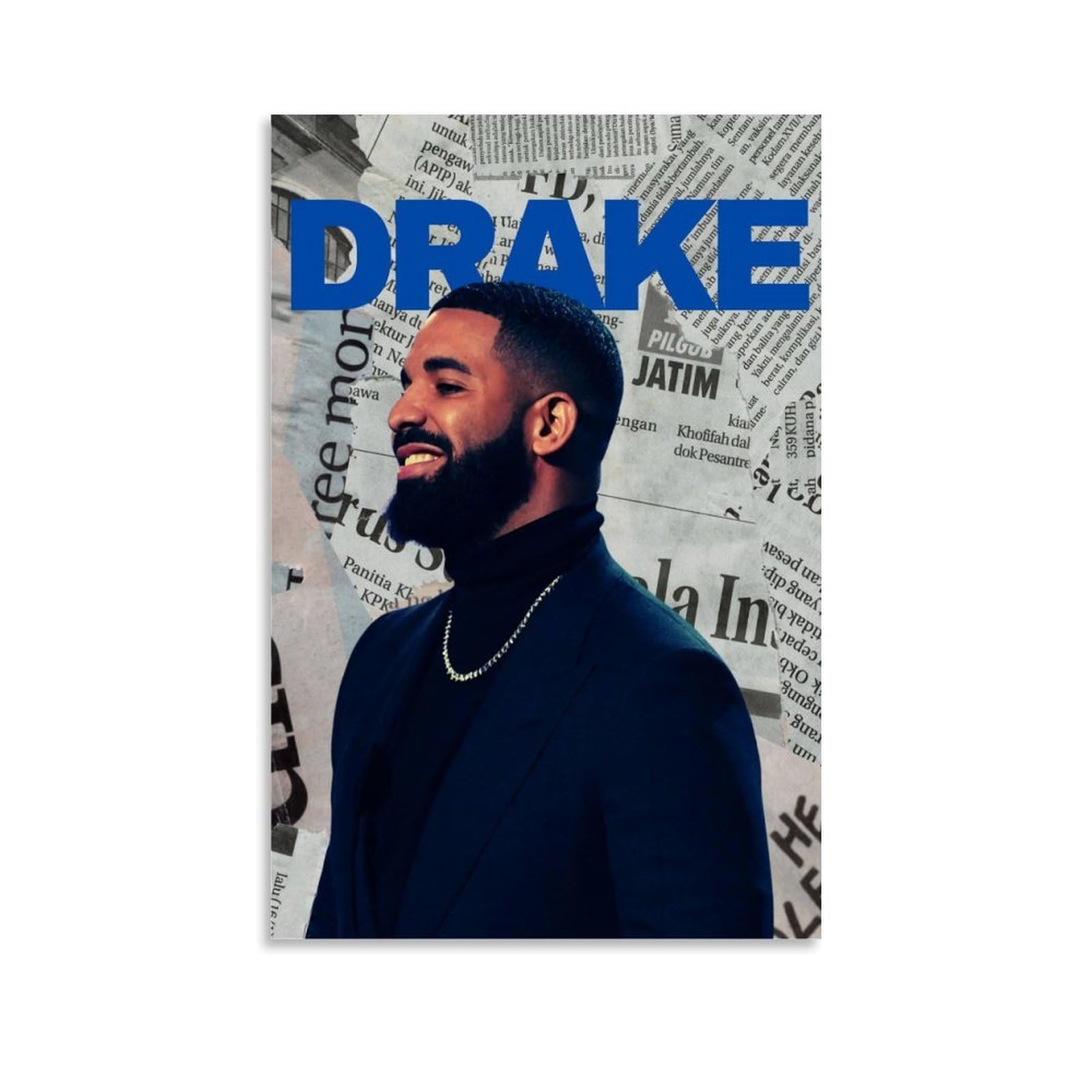 CWSCFADGF Drake Poster Music Rapper Singer Vintage Posters for Room Aesthetic Canvas Wall Art Bedroom Decor12x18inch(30x45cm)