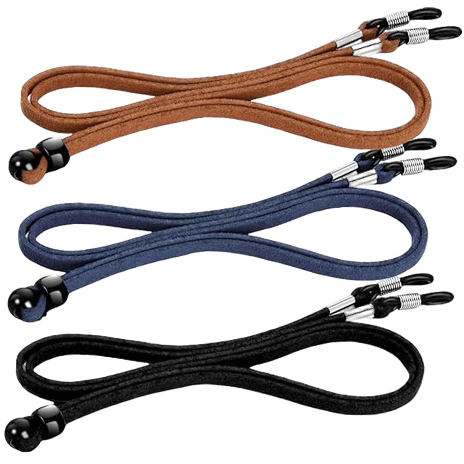 3 Pcs Unisex Leather Glasses Straps, Adjustable Glasses Chain, Non-Slip Sunglass Lanyard Holder for Men & Women(70cm/27.56inch)-image-46