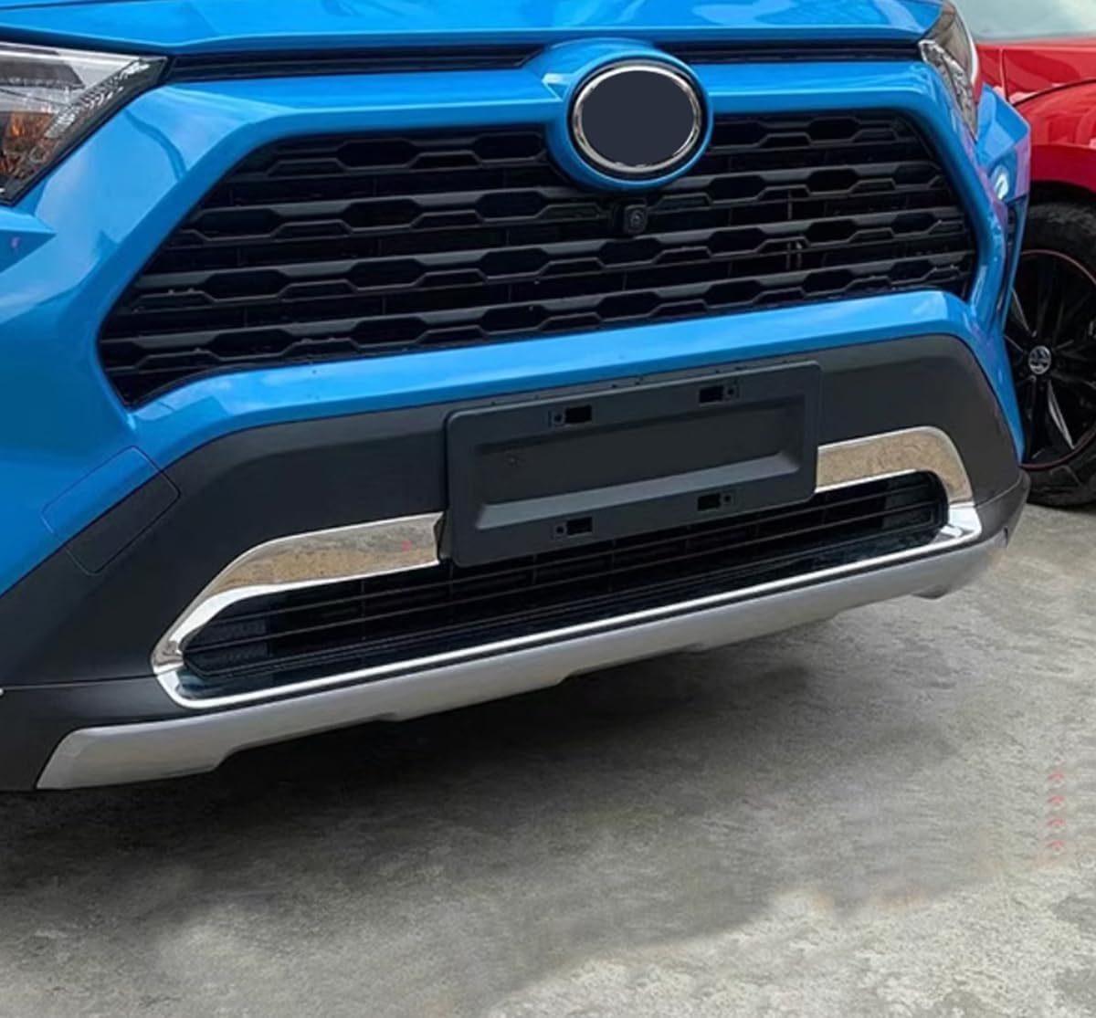 Car Accessories Fit For Toyota RAV4 2019 2020 2021 2022 2023 2024 2025 Exterior Front Dower Grill Grille Guard Cover Trims Chrome Stainless steel 3 PCS