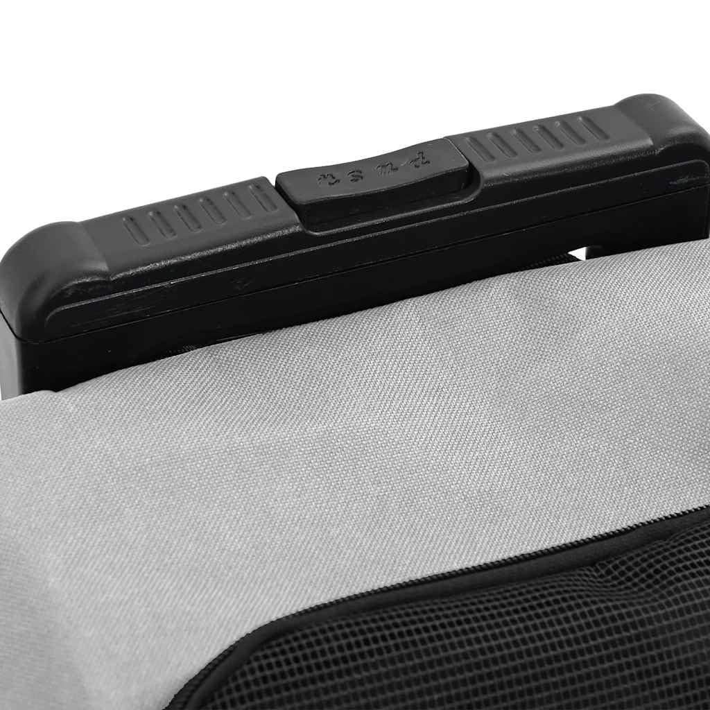 Trolley per animali domestici, 3 in 1, grigio, 48 x 32 x (57-106) cm | Zaino rimovibile, borsa a mano per cani, borsa a rullo con manico regolabile, finestra in rete, 2 tasche con cerniera