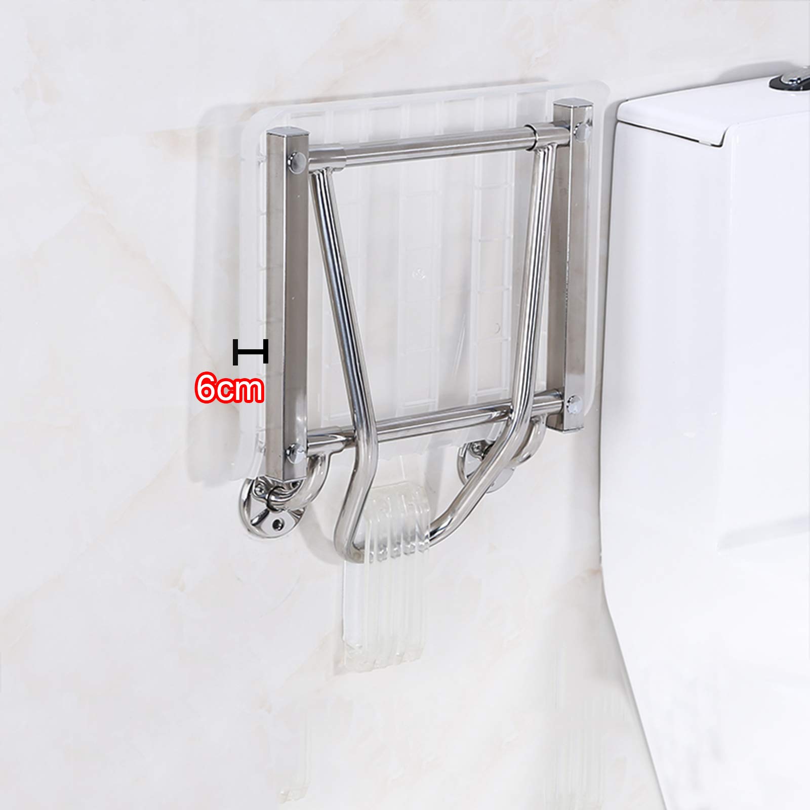 Asiento Ducha Abatible, Taburete de Seguridad para Baño, Taburete de ABS Necesidades Diarias para Personas Mayores Discapacitadas Cargar Los Portes 160 Kg
