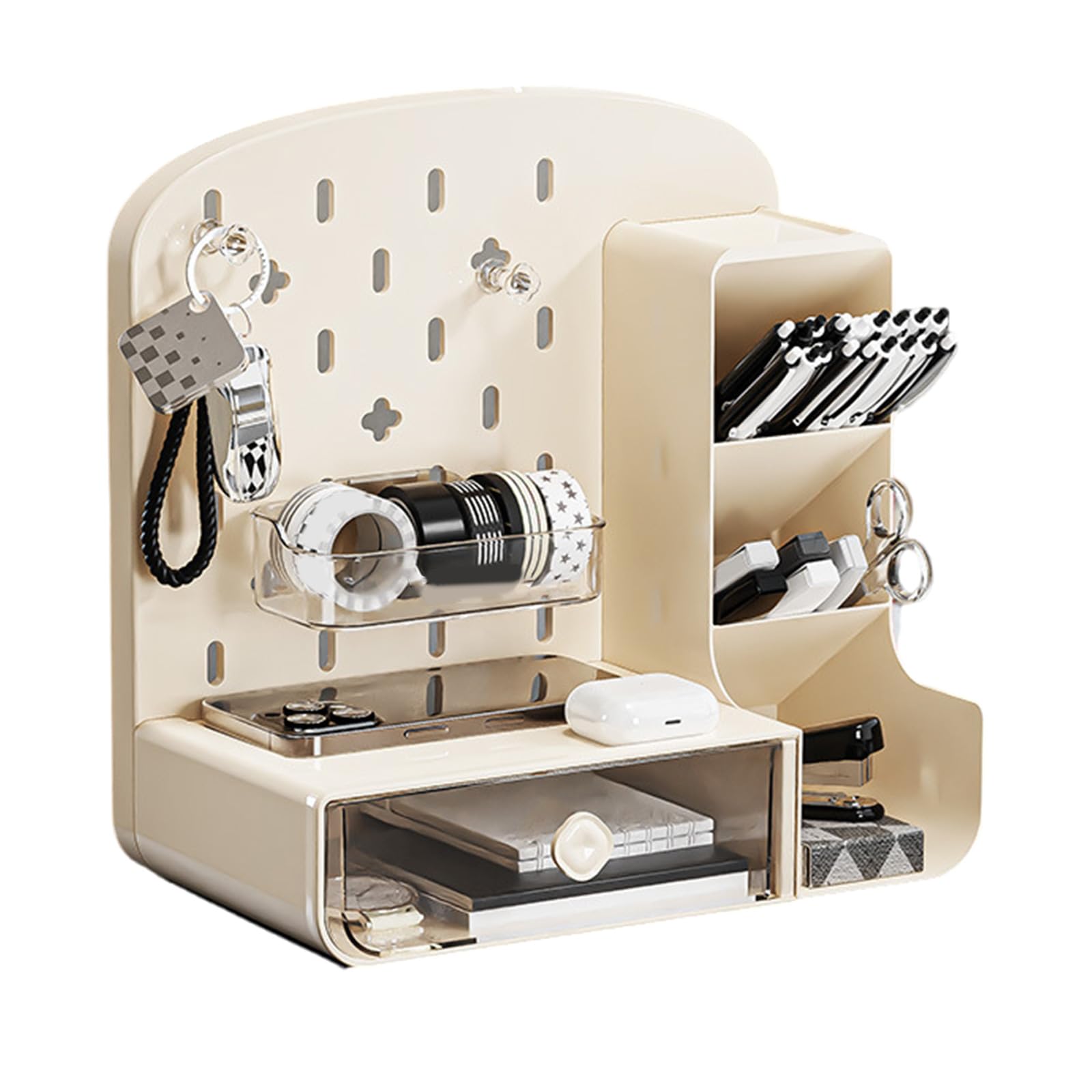 Limtula PET Desktop Organizers Drawers Pegboard Designs Makeup Pen Storage School Supplies Home Desk Accessories Multifunctional Desktop Storage