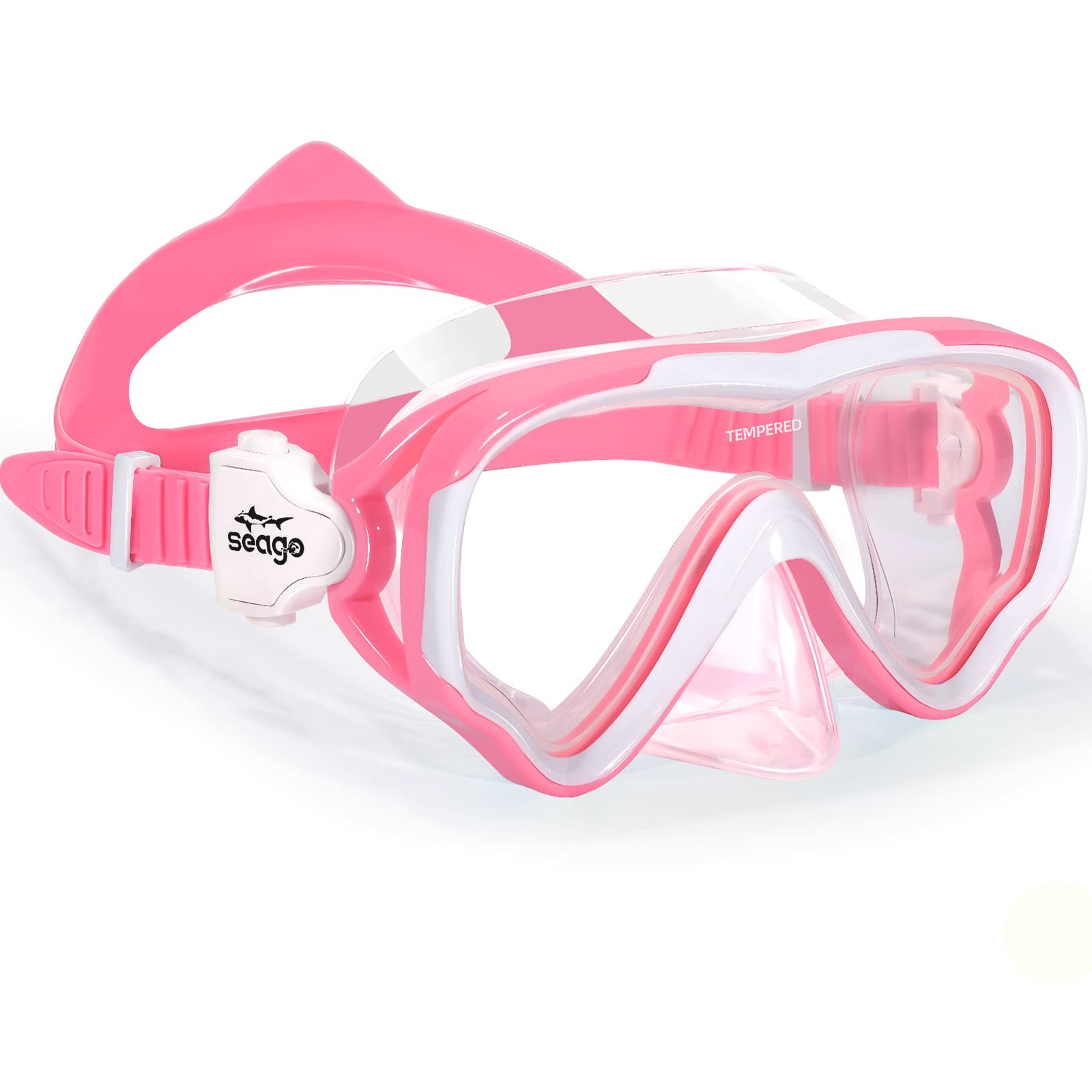 Seago Kids Swim Goggles Snorkel Diving Mask for Youth(5-15), Anti-Fog 180° Clear View