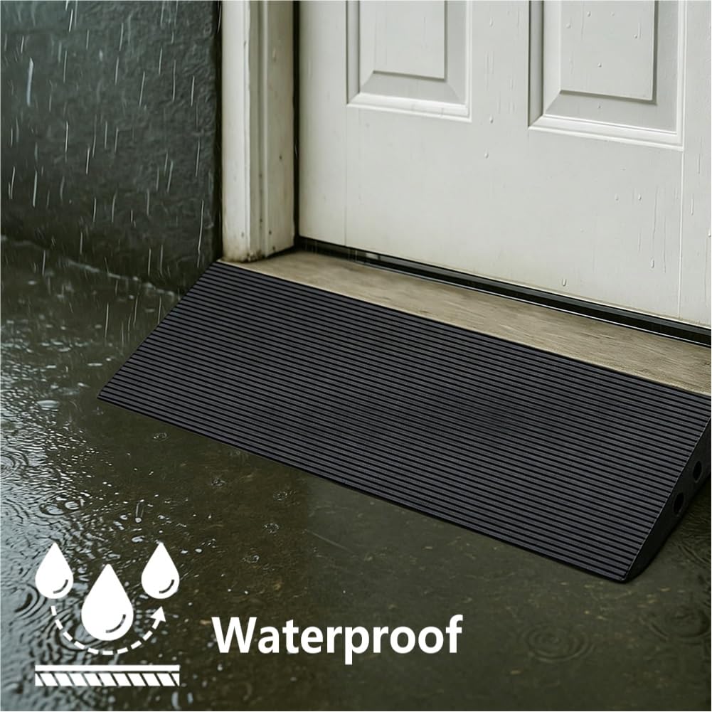 Rampa de Umbral de Altura de 2.5 cm Autoadesivo Rampa para Silla de Ruedas