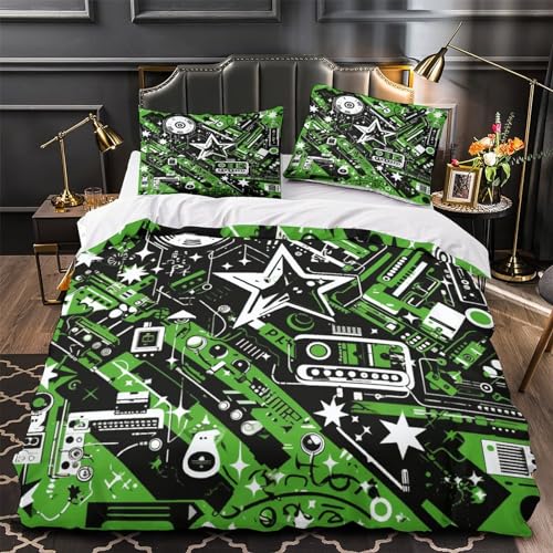 Housses de couettes imprimé 3D microfibre confort durable - 4