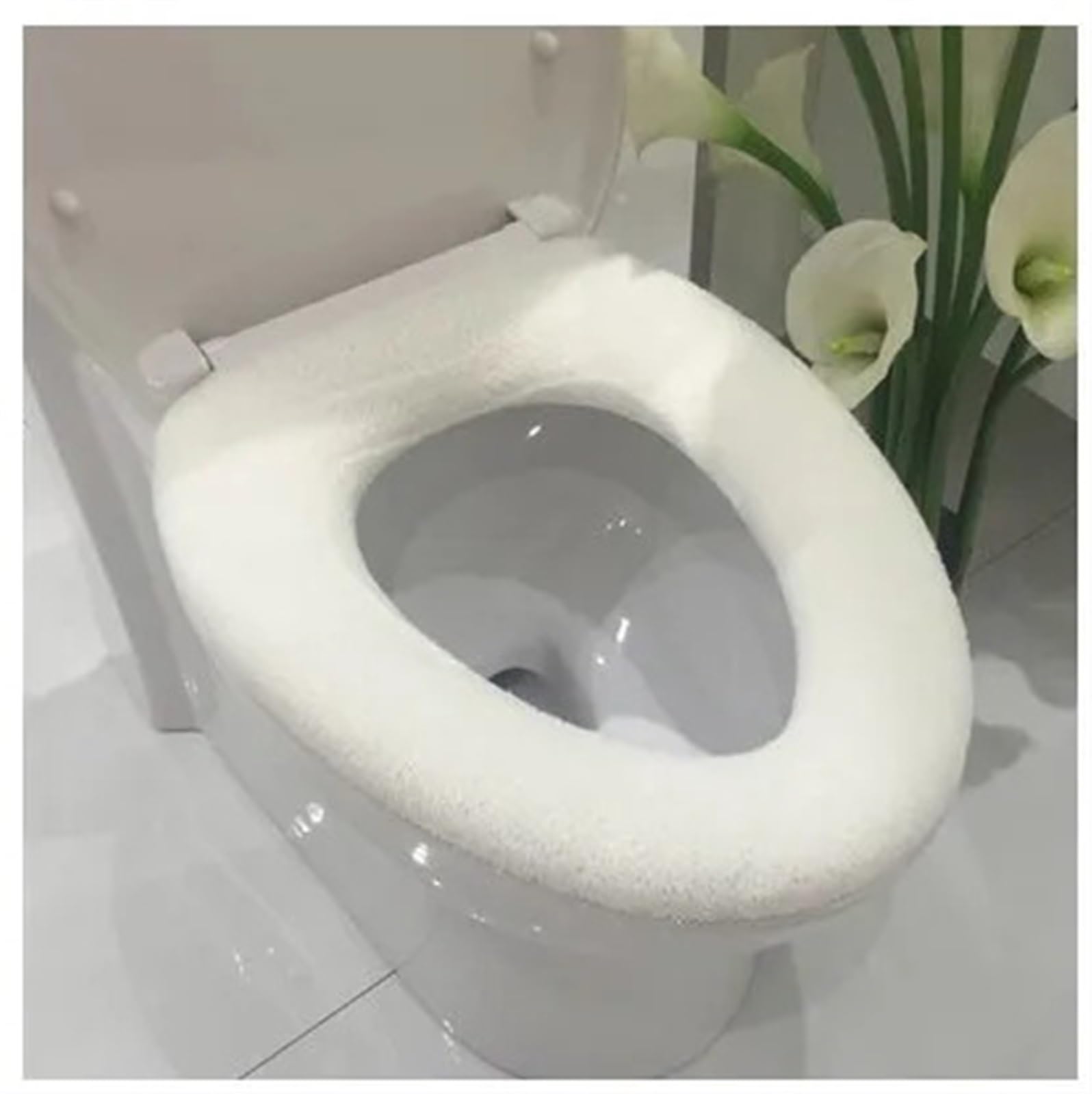 Alfombrilla para inodoro y cubierta lavable suave para juegos de orinal cálidos de invierno