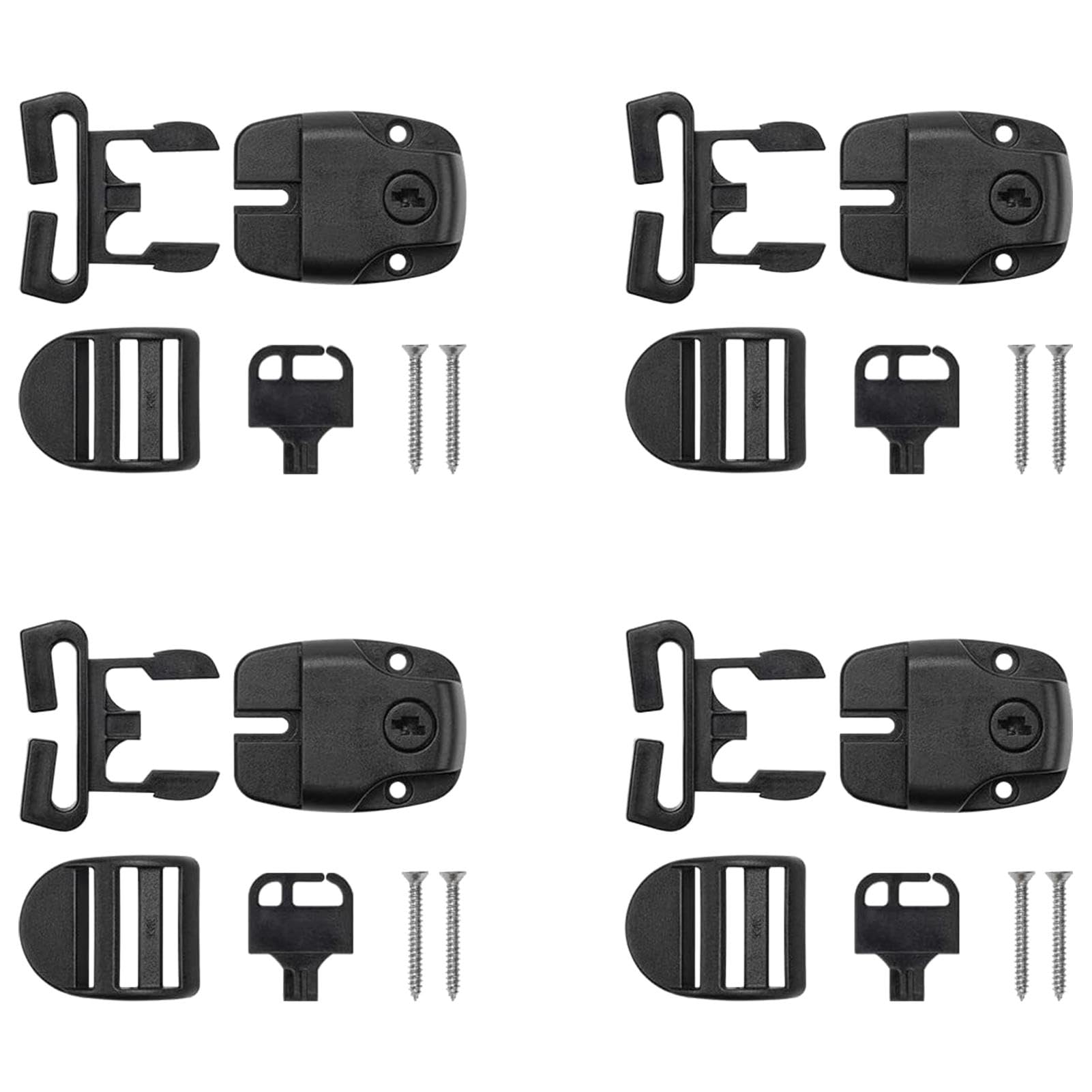 Spa Hot Tub Cover Clips - 4 Sets Spa Hot Tub Cover Clips Latch Replacement Kit, Replace Latches Clip Lock with Keys and Hardwares for Spa Cover Straps