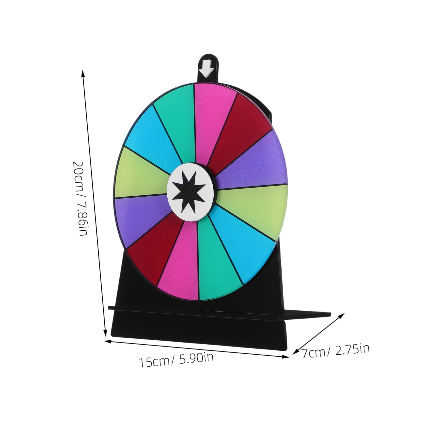 FELTECHELECTR Acrylic Game Wheel with 12 Slots Rotating Prize Wheel for Interactive Party Games Carnival and Events