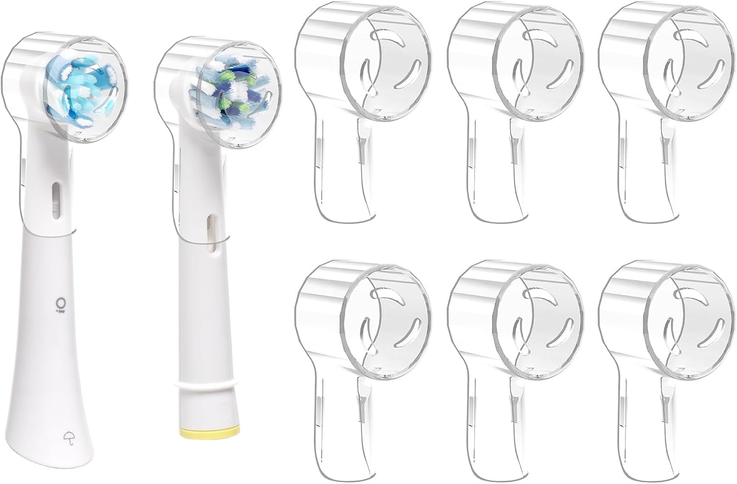 Toothbrush Covers for Oral b & iO Electric Toothbrush Head, Pack of 6(Transparent)