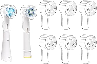 Protège-Têtes de Brosse à Dents pour Têtes de Brosses à Dents Électriques Oral b & iO, Multicoloured, transparent, Toothbrush Caps