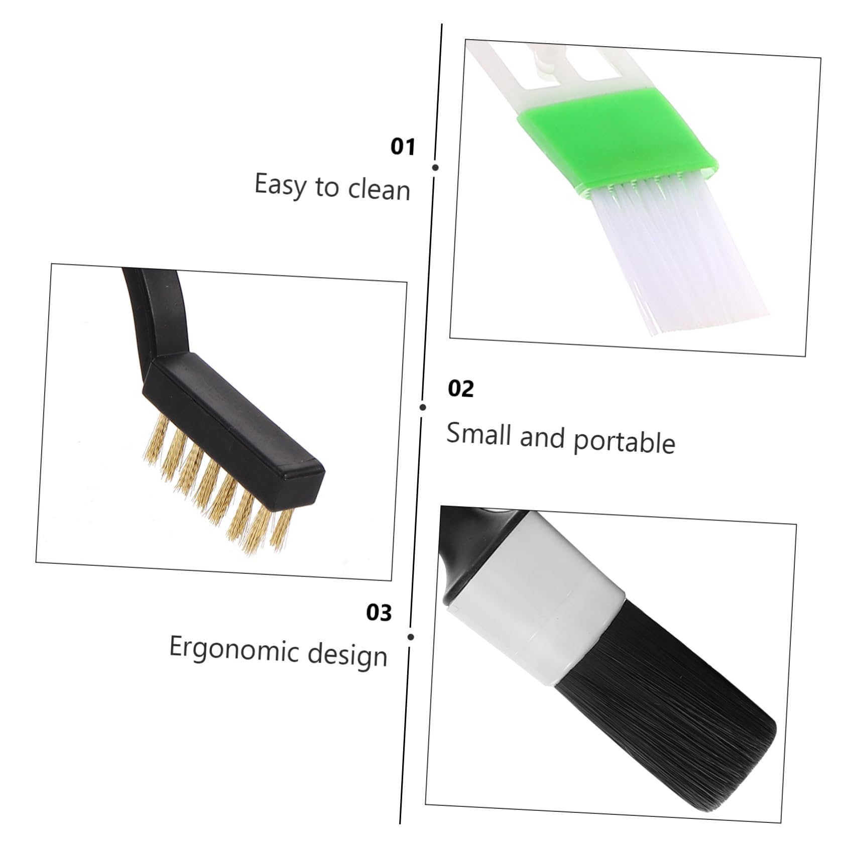 Anneome 2sets Spazzole per Detailing Auto Spazzole per Cerchioni e Applicatore Cera Setole Resistente per Auto e Veicoli Comerciali