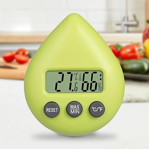 Miniatura 3 de Medidor de humedad electrónico preciso 2 en 1, lindo termómetro higrómetro, batería AAA, mini sensor de humedad, termómetro para temperatura