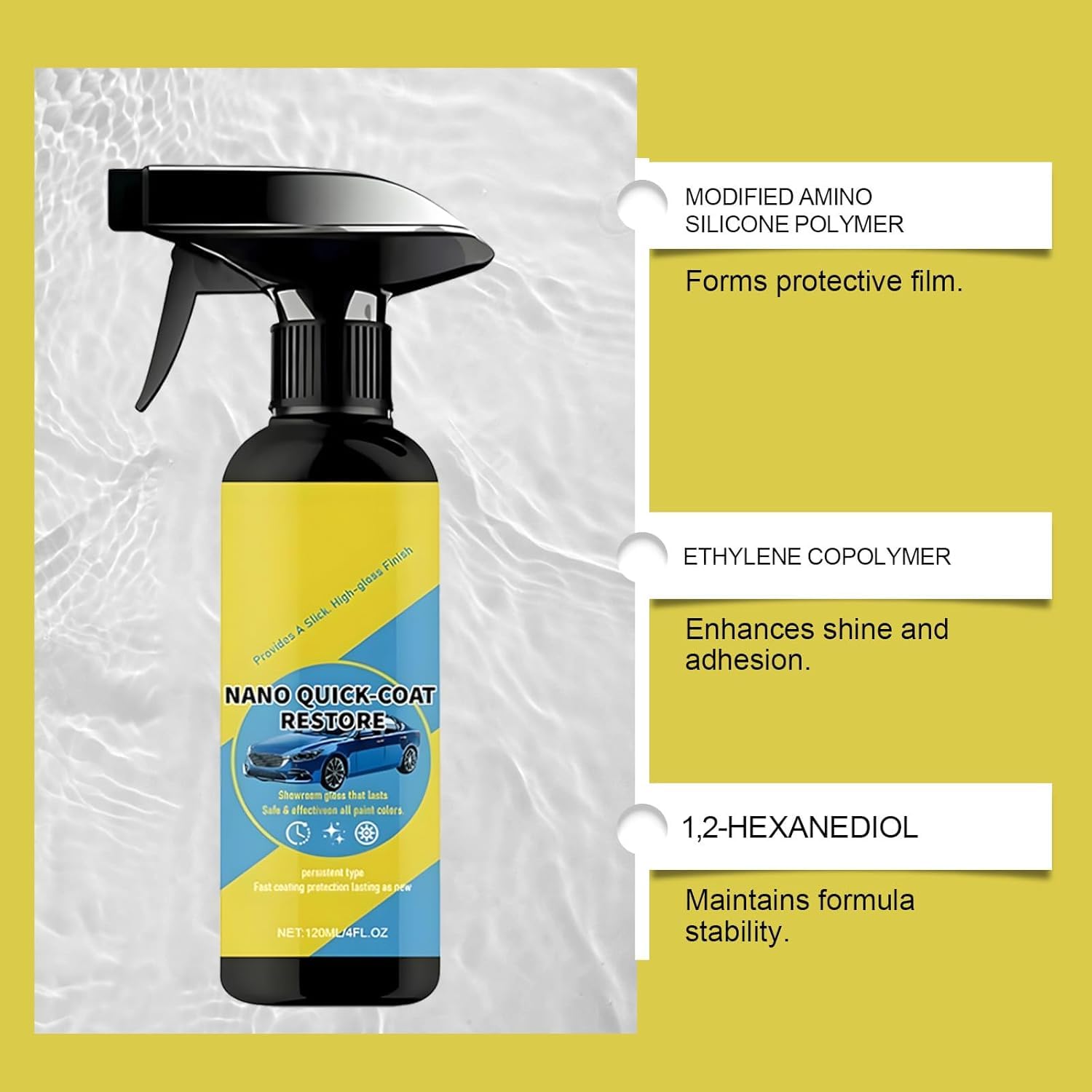 2Pcs Nano Quick Coat Restore CoatingSpray,2026 New Advanced AutomobileQuick-Acting Coating Agent,QuickEffect Coating Agent for Car Dust Proofand Glazing Effects Long-Lasting CarShowroom Gloss — view 5