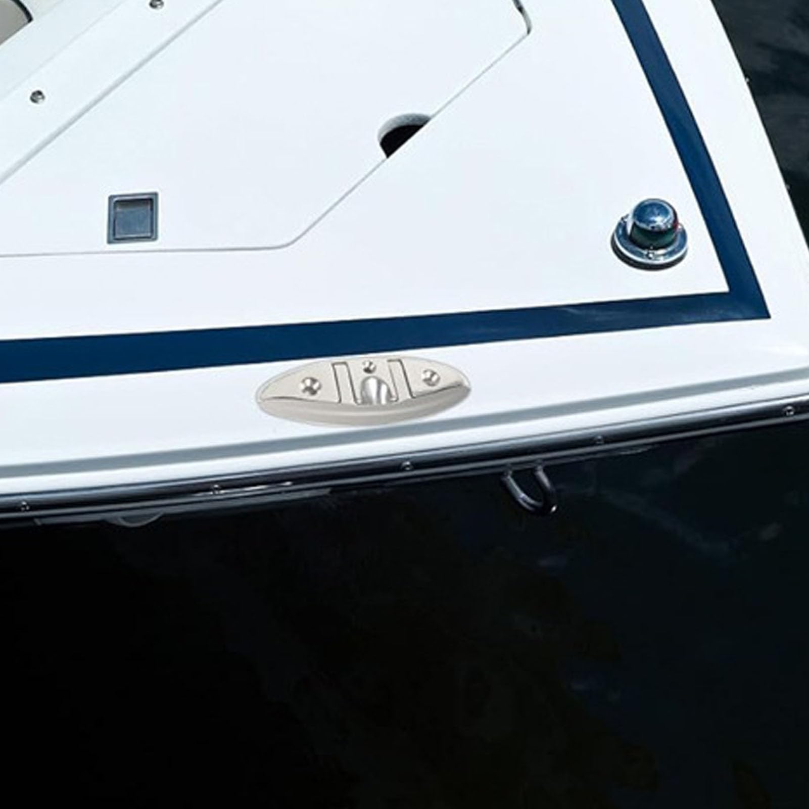 Ausla Klappbare Bootsklampe, 2 Sets 6 Zoll Flip-Up-Anlegerklampen aus 316 Edelstahl mit Gegenplatten für Kajak, Yacht, Pontonboot