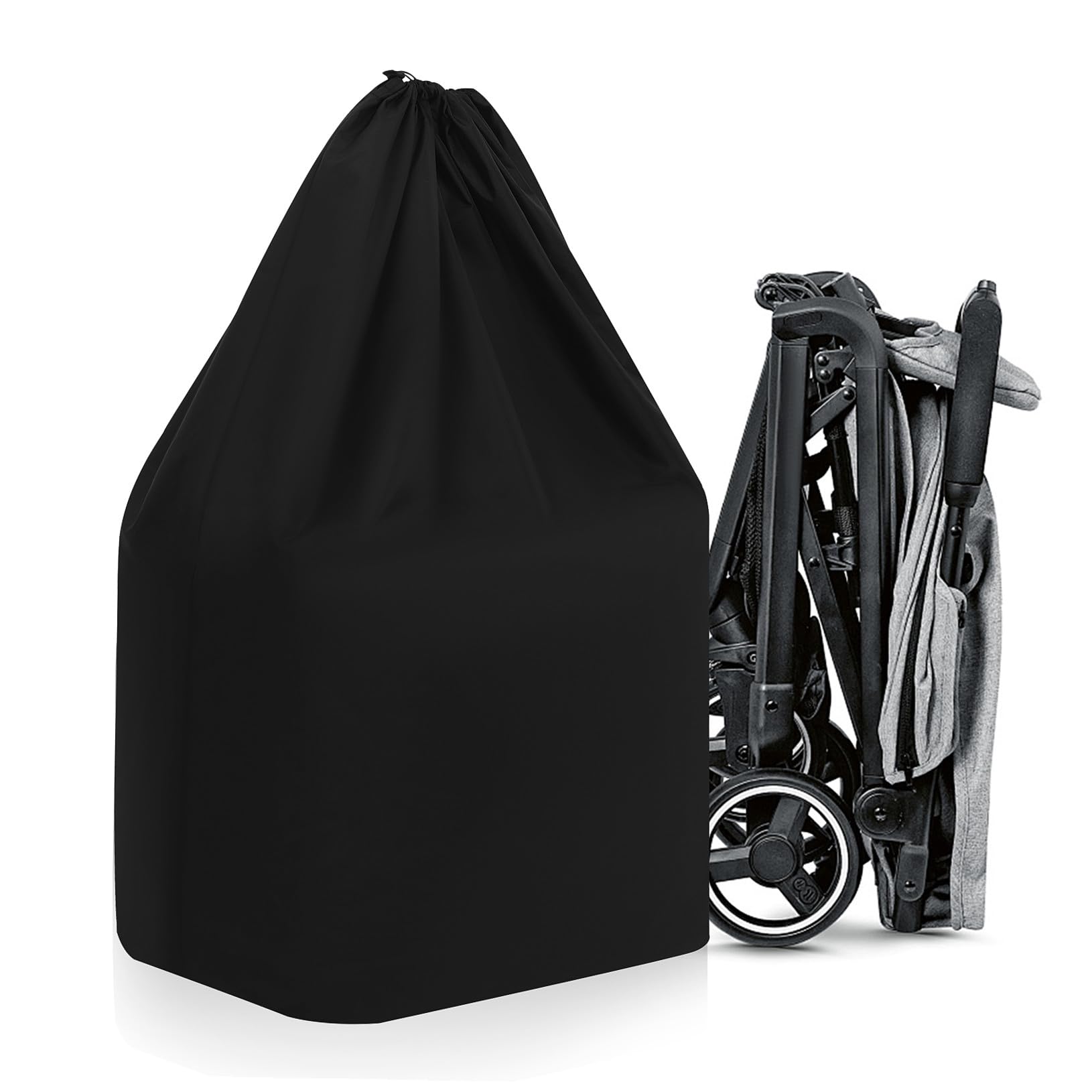 Borsa da Viaggio in Nylon per Passeggino Chiusura a Coulisse e Spallacci, Resistente e Comoda per Trasporto in Aereo Durante Viaggi Carrozzina
