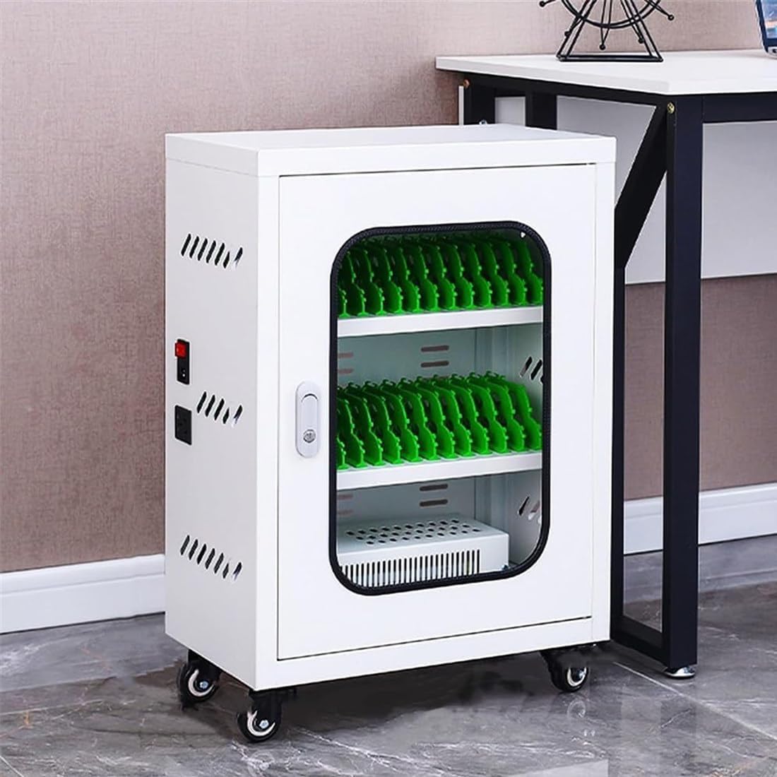 Rechargeable Mobile Phone Storage Locker, USB Charging Station for Cell Phone and Tablets, 20-Ports-60-Ports Mobile Phone Charging Cabinet,30-bit
