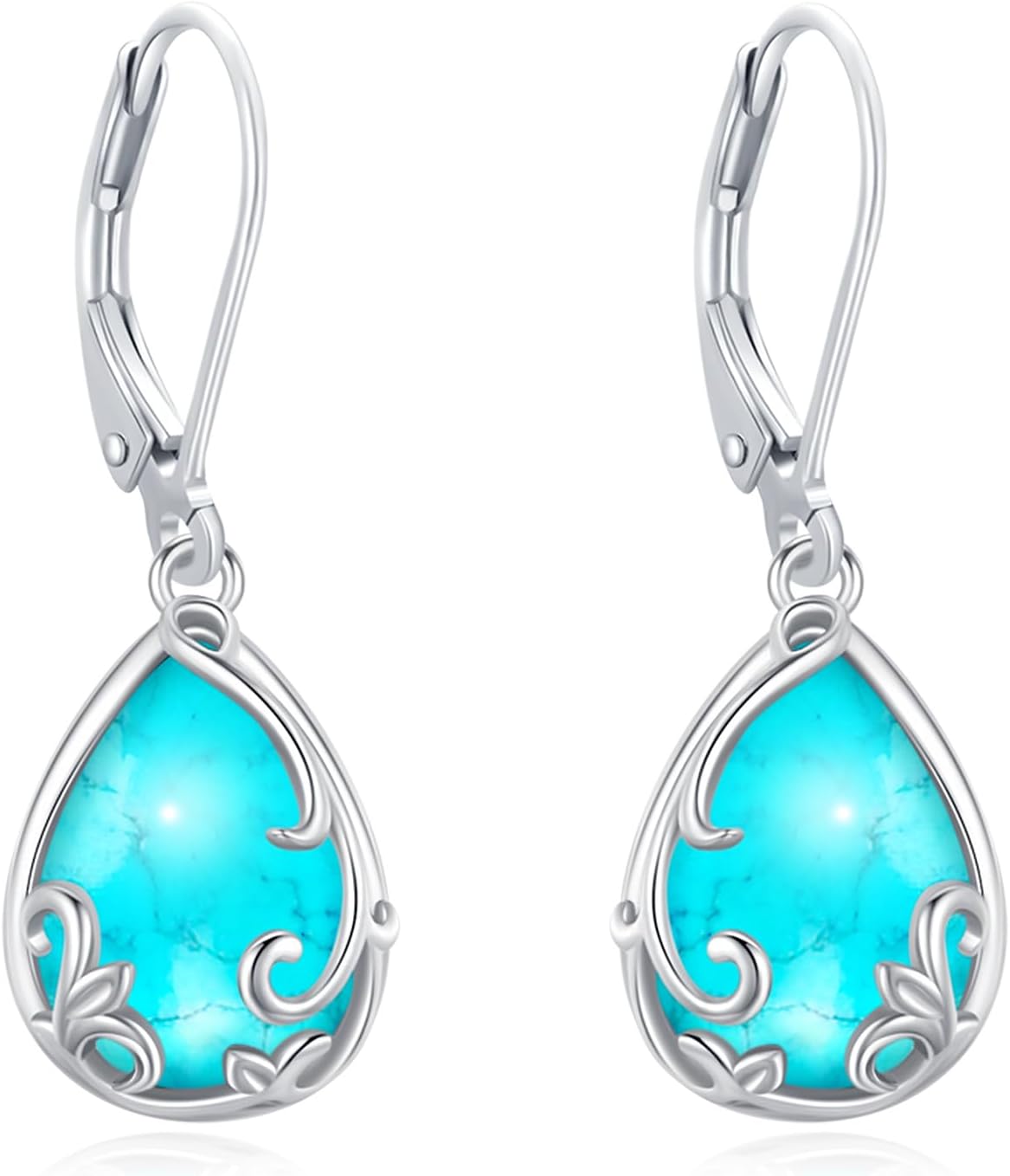 Sterling Silver Tree of Life/Flower/Bee/Animals/Cat/Hummingbird Dangle Earrings Moo...