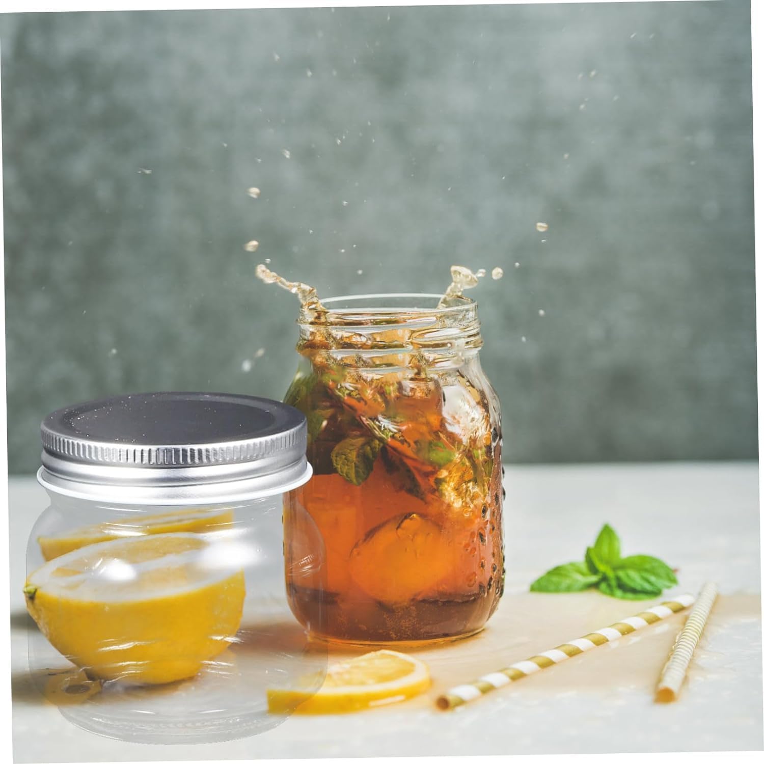 Barattoli di marmellata, barattoli con coperchio, barattoli di spezie, contenitore da 4 pezzi con coperchio contenitore for sciroppo contenitore in vetro trasparente piccolo contenitore for miele bara