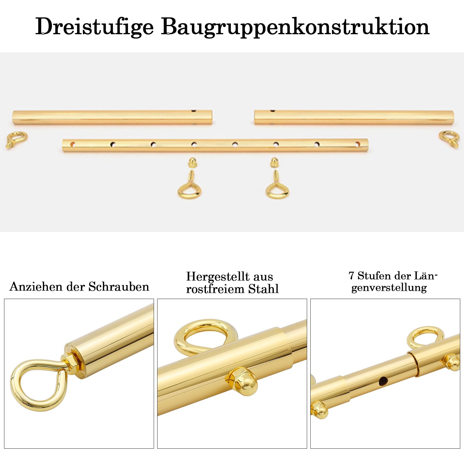 BDSMYEE - Barra separadora de metal ajustable de 61 a 91 cm, barra colgante de bondage, juguete sexual SM para parejas amantes del bondage