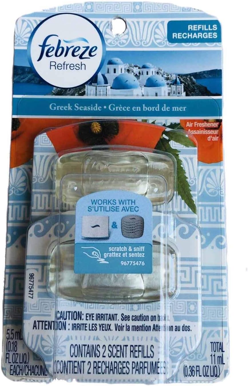 Febreze Refresh Air Freshener Refills Greek Seaside 2 CT