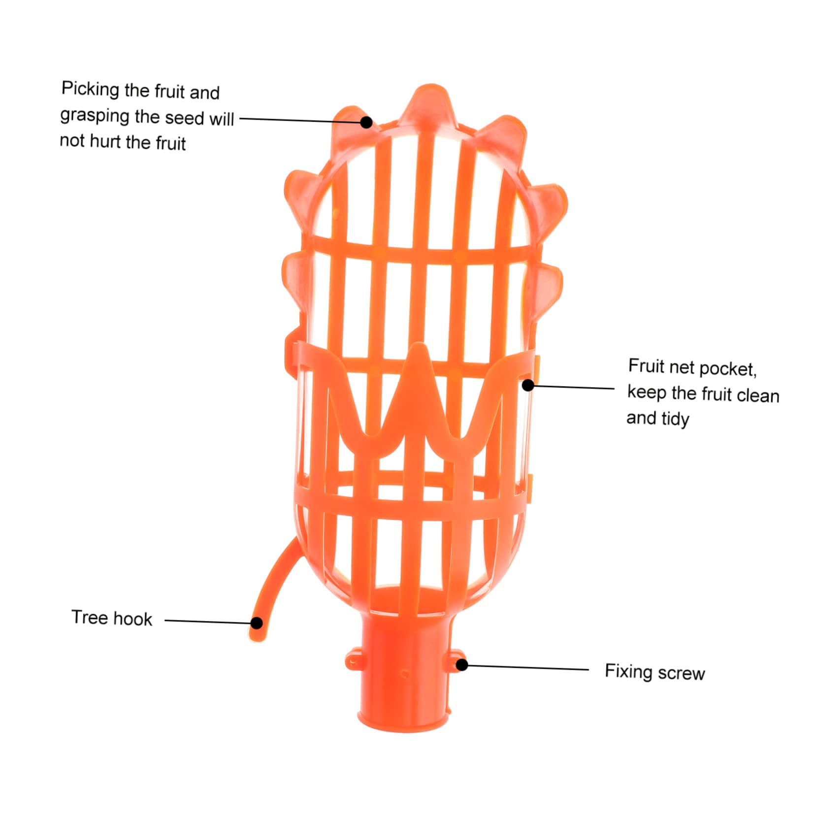 BESPORTBLE 2sets Pecan Gatherer Walnut Harvesting Tool Fruit Collector Bucket Harvester 2pcs*2