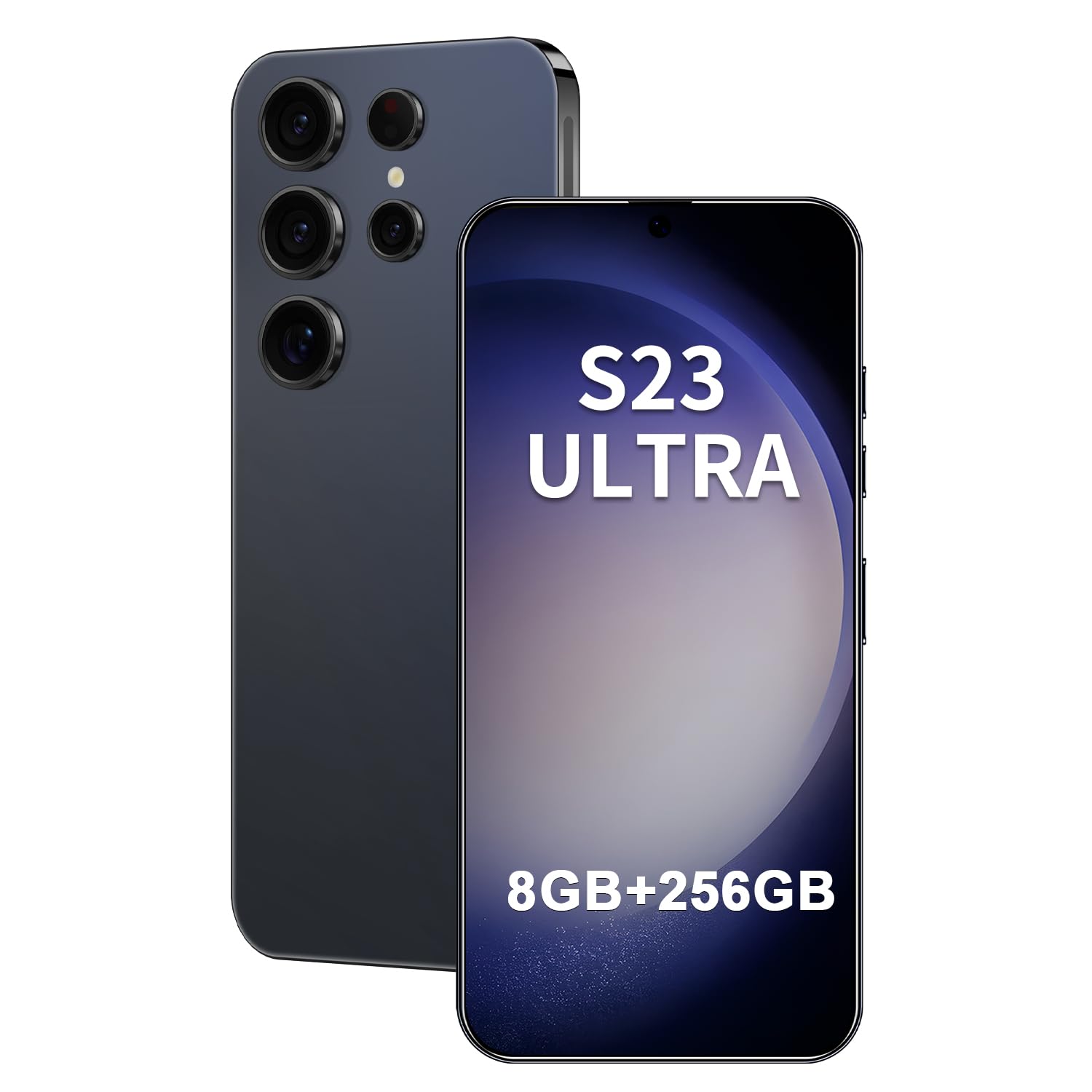 Unlocked Phone S23 Ultra Android Phone 8-core 8GB+256GB Cell Phone 6.8 inch HD Screen Mobile Phone 108MP+48MP Camera 6800 mAh Battery 4G Dual SIM (Titanium Deep Blue)