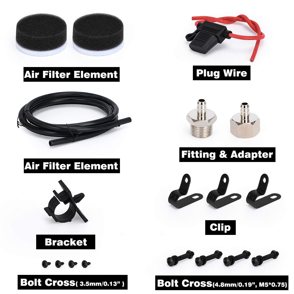 Universal 3/8 NPT DC 12V 480c 200 PSI Control Air Bag