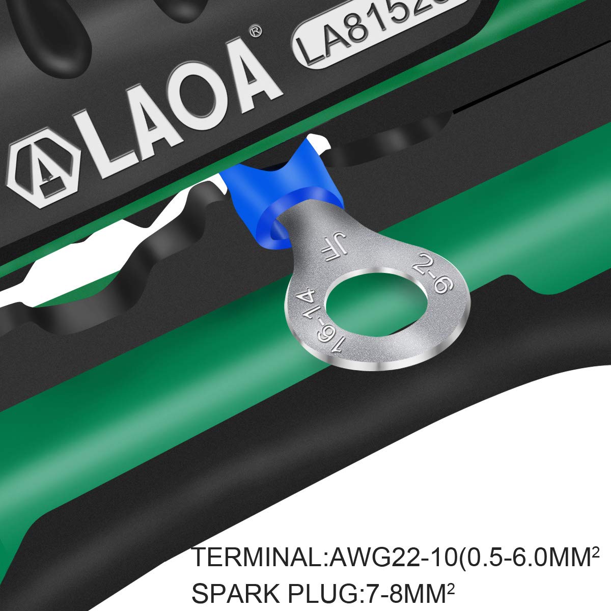 LAOA Ściągacz do izolacji frez AWG 8-26 zaciskarka wielofunkcyjne narzędzie do ściągania automatyczne szczypce tnące 3 w 1 narzędzie ręczne samoregulujące szczypce do ściągania izolacji