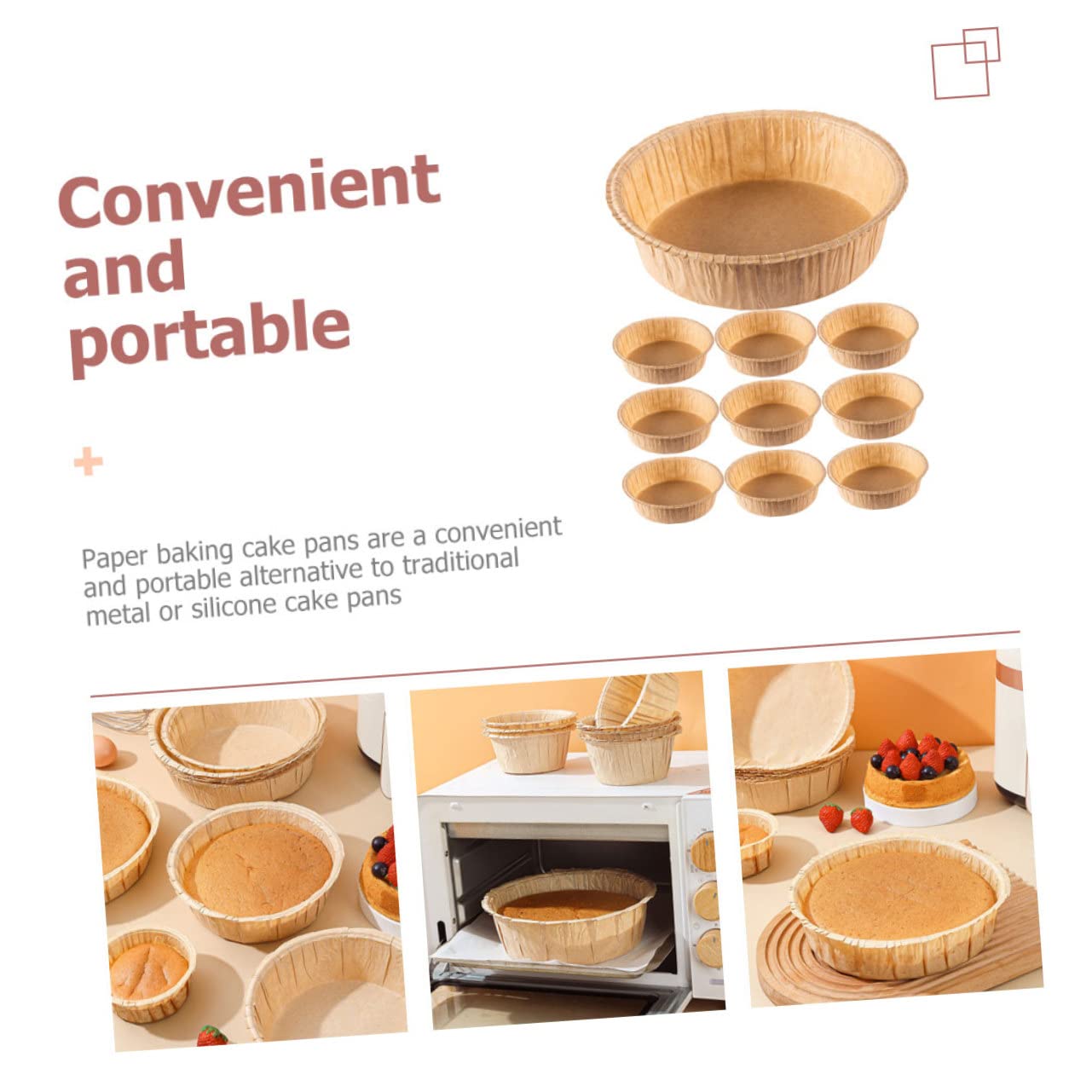 BESTonZON 50pièces Moules à Gâteau Papier Jetables Résistants Chaleur Pratiques Et Antiadhésifs Pour Gâteaux Maison Pour Éviter Le Nettoyage