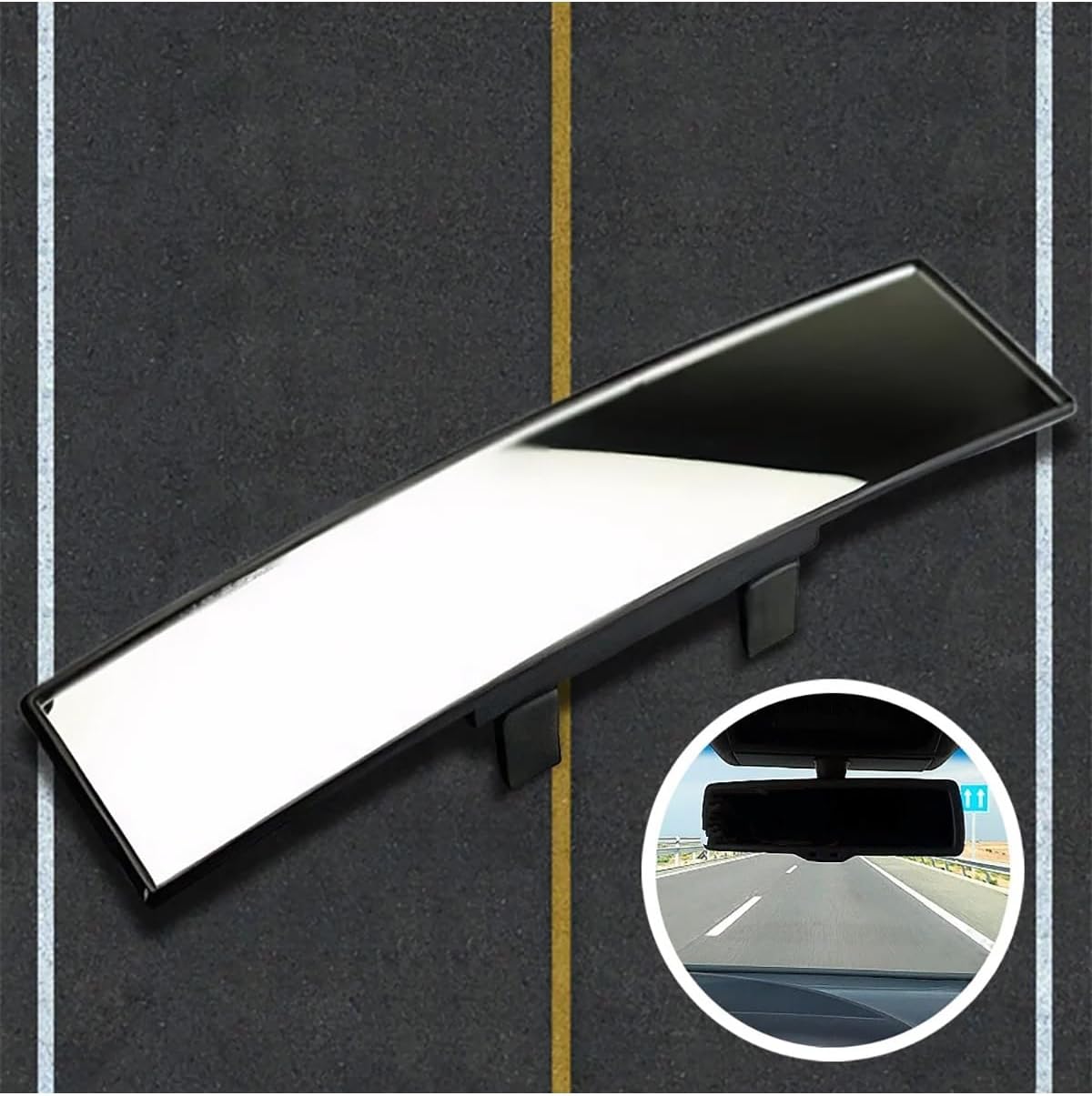 Rear View Mirror Car Interior Wide Angle Panoramic Mirror Wide Angle Rear View Mirror Anti-Glare Interior Rear View Mirror Auto Accessories Car Rearview Mirror
