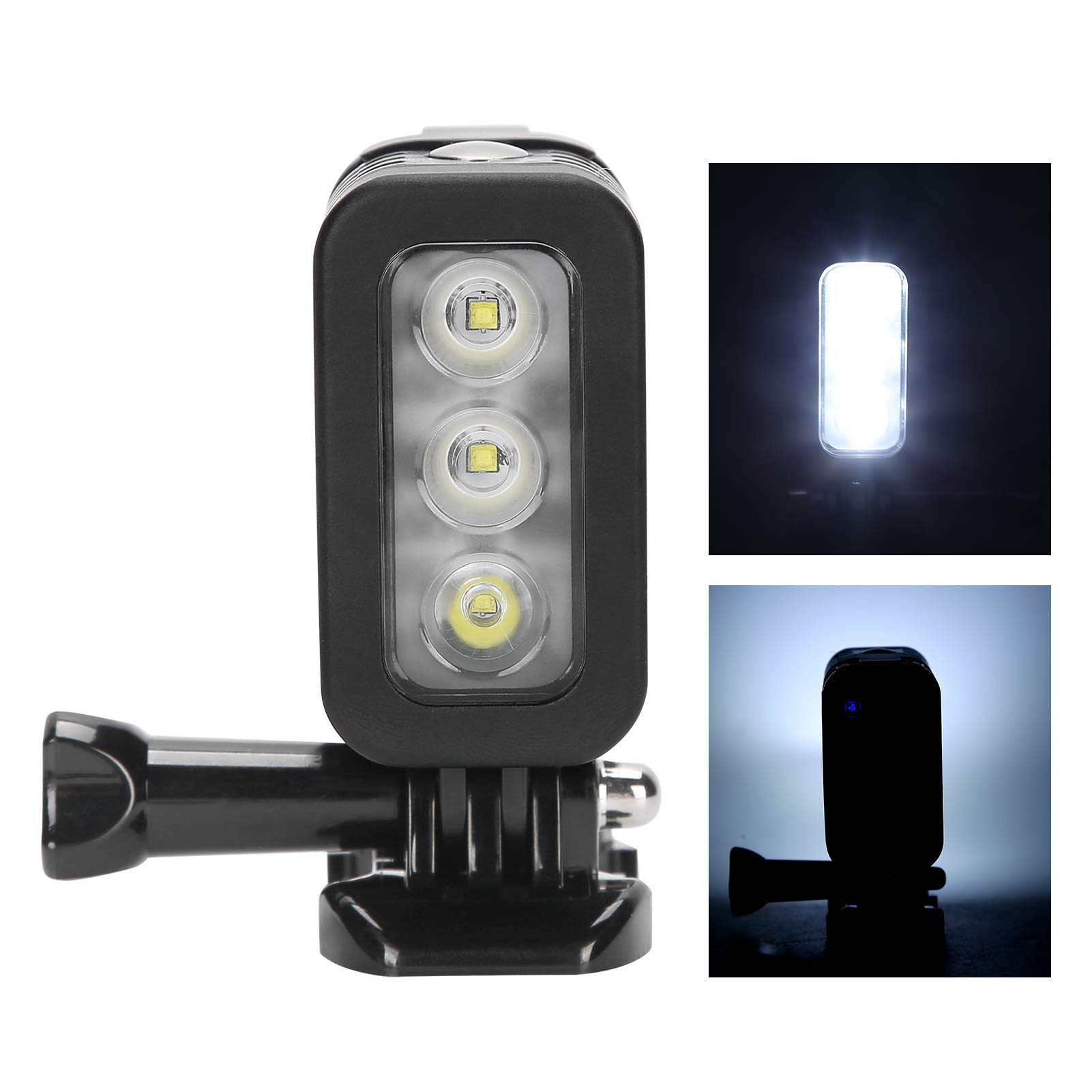 Luce Subacquea, Lampada Subacquea Impermeabile da 45 M Lampada Subacquea Ricaricabile Dimmerabile Video LED Luce di Riempimento per Immersione Luce Video LED Subacquea per