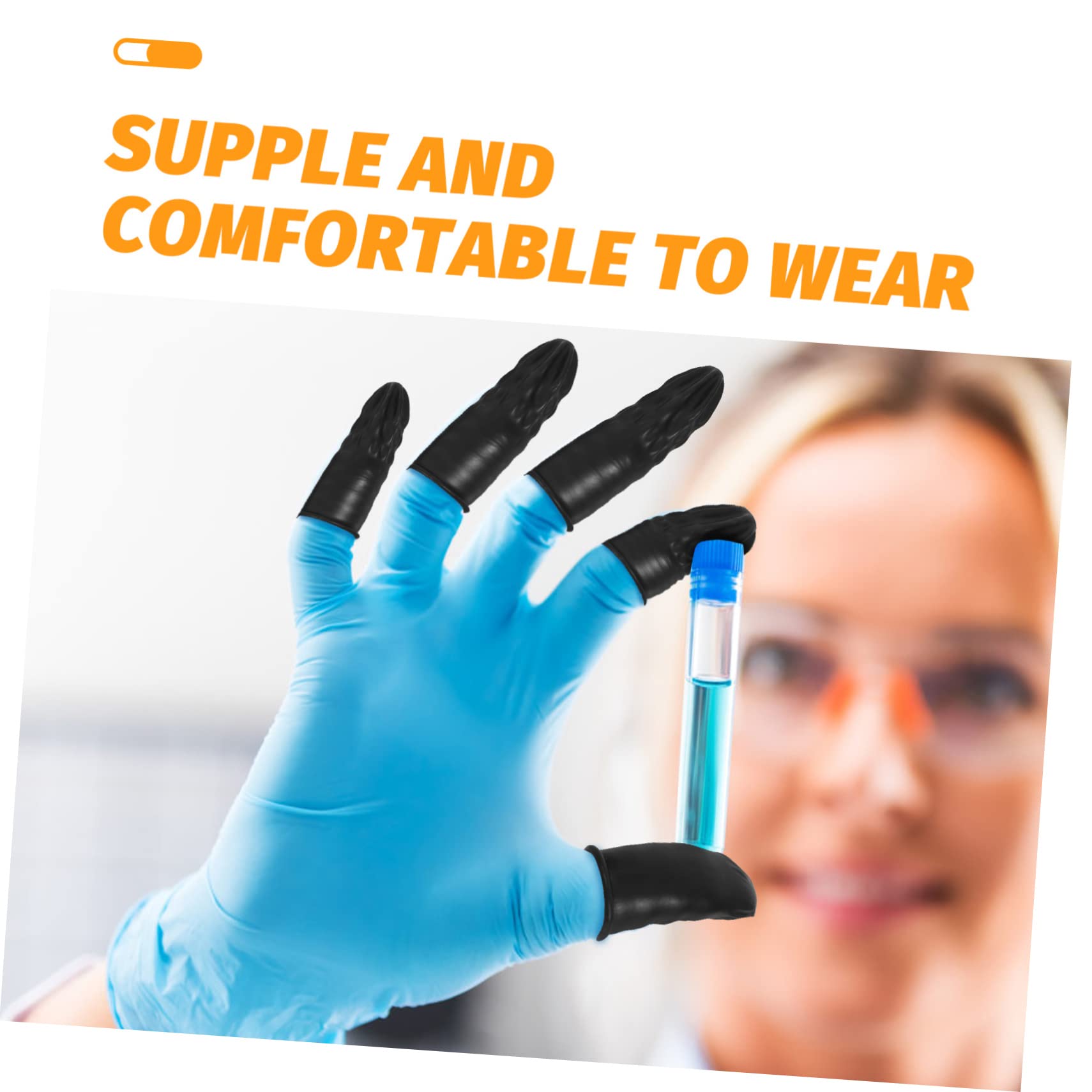 FOMIYES 400 Pcs Rubber - Finger Stall Finger Work Accessories Work Supplies Replaceable Finger Cover Wear- Finger Cover Small Finger Protector Rubber Finger Cover