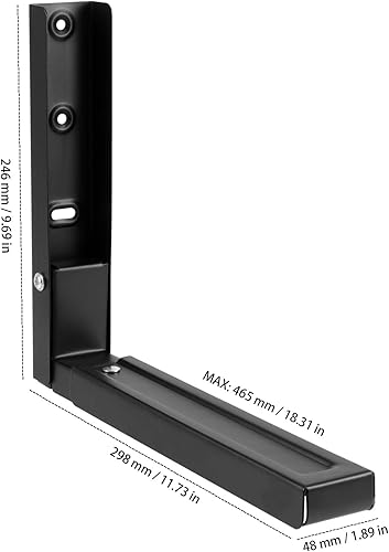 Miniatura 2 de 4 piezas 2 pares universales de soporte de pared para microondas, soporte plegable para horno de cocina, soportes ajustables para microondas para