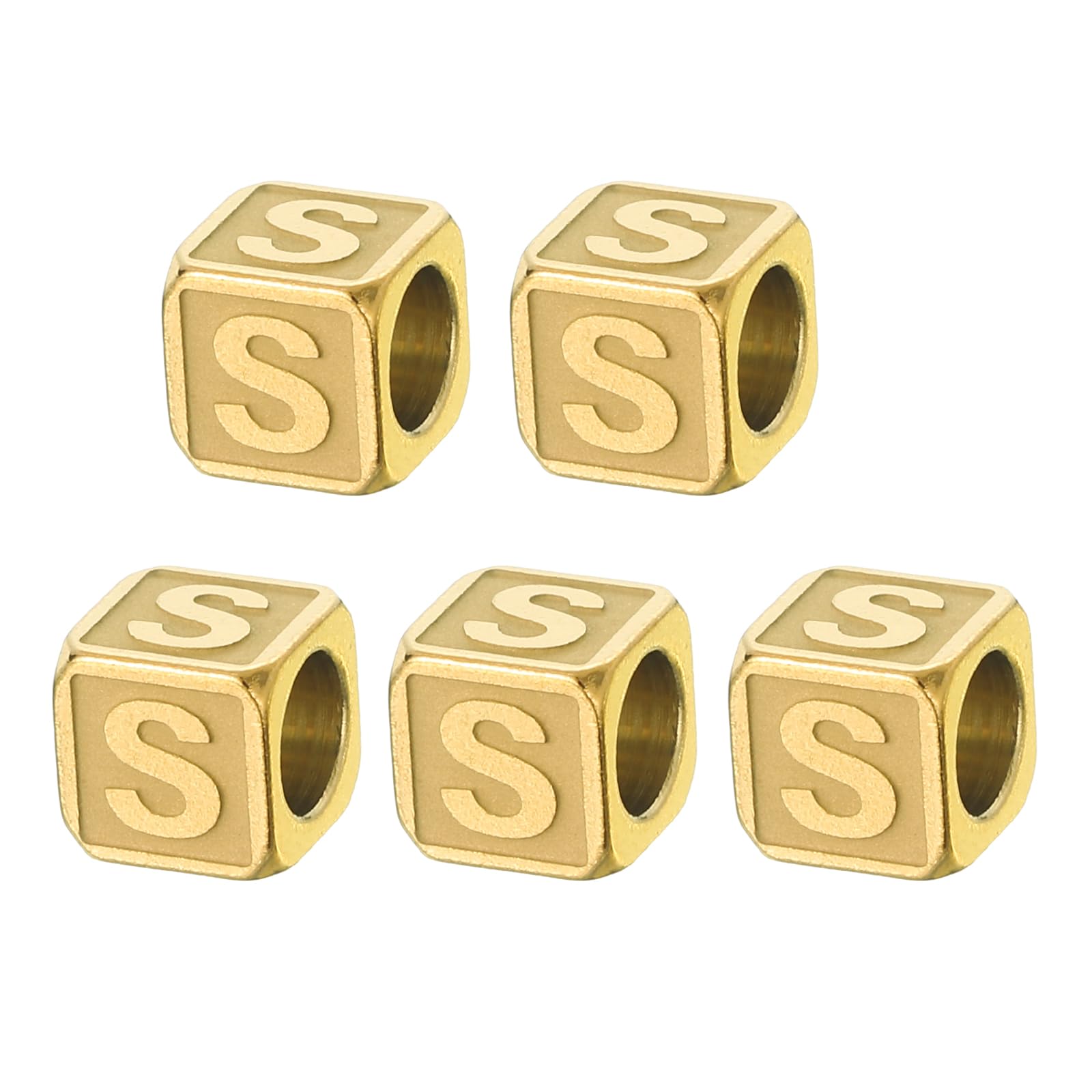 Perles en acier à lettres S pour réparer et personnaliser vos bijoux cassés