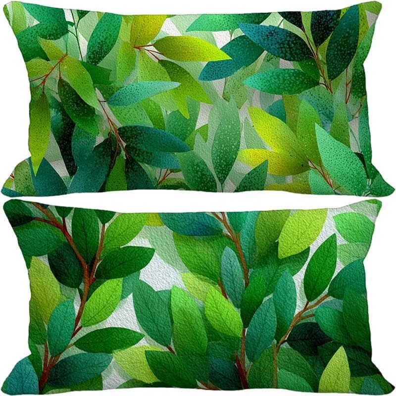 Housse coussin 50 x 80 lot de 2 imperméable pour canapé extérieur vert