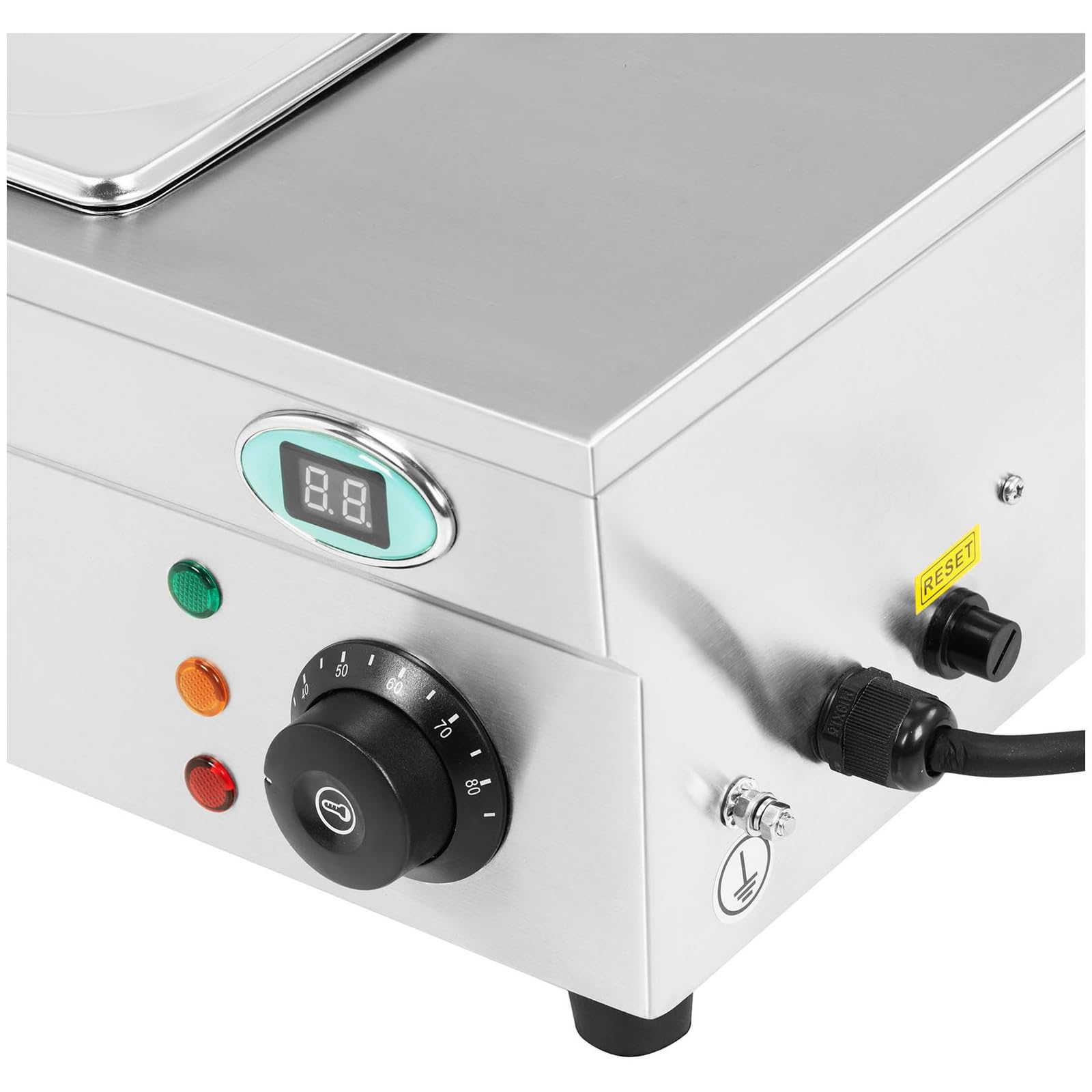 Royal Catering RCBM-5 Scaldavivande Scalda Vivande Elettrico (5 X Gn 1/2, 2200 W, 30 L Di Capacità, 6 L Di Capacità Per Ogni Contenitore, 30-85°C)