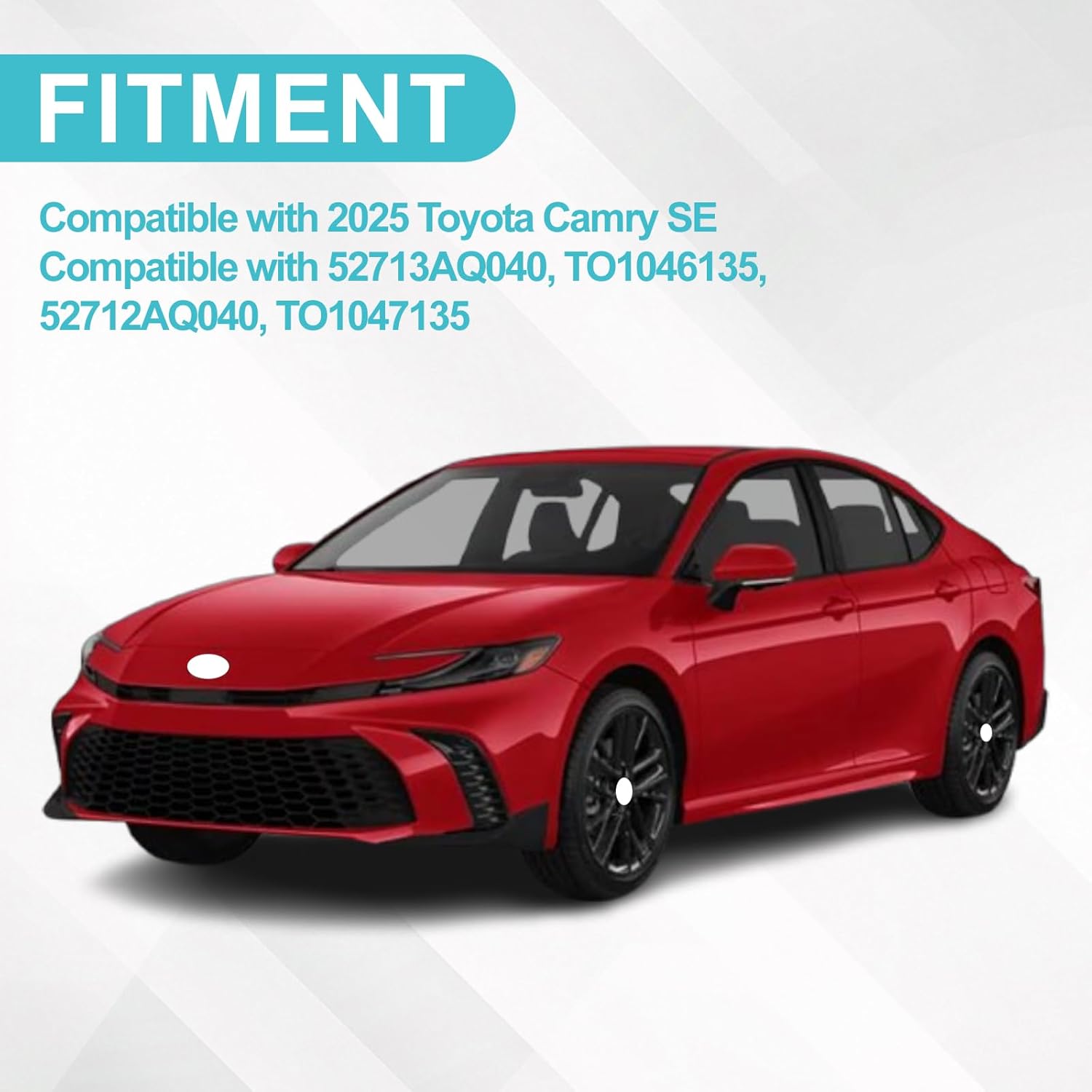 Front Bumper Side Lower Trim Compatible with 2025 Toyota Camry SE Driver Passenger Gloss Black 52713AQ040 52712AQ040 TO1046135 TO1047135