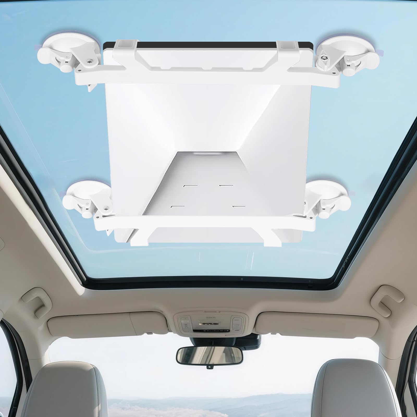 for starlink mini mount suction cup for starlink mini car mount window and sunroof mounting kit sunroof mounting kit with enhanced grip - for rvs,boats,and road etc.