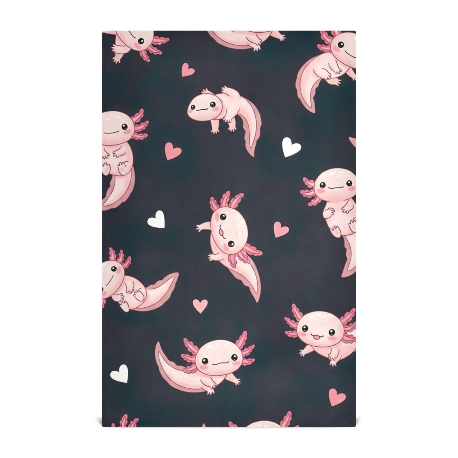 Torchons de cuisine absorbants axolotls roses lot de 6 essuie-mains