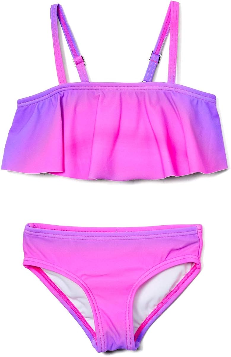 Kanu Surf Girls' Karlie Flounce Bikini Beach Sport 2 Piece Swimsuit: Clothing, Shoes & Jewelry