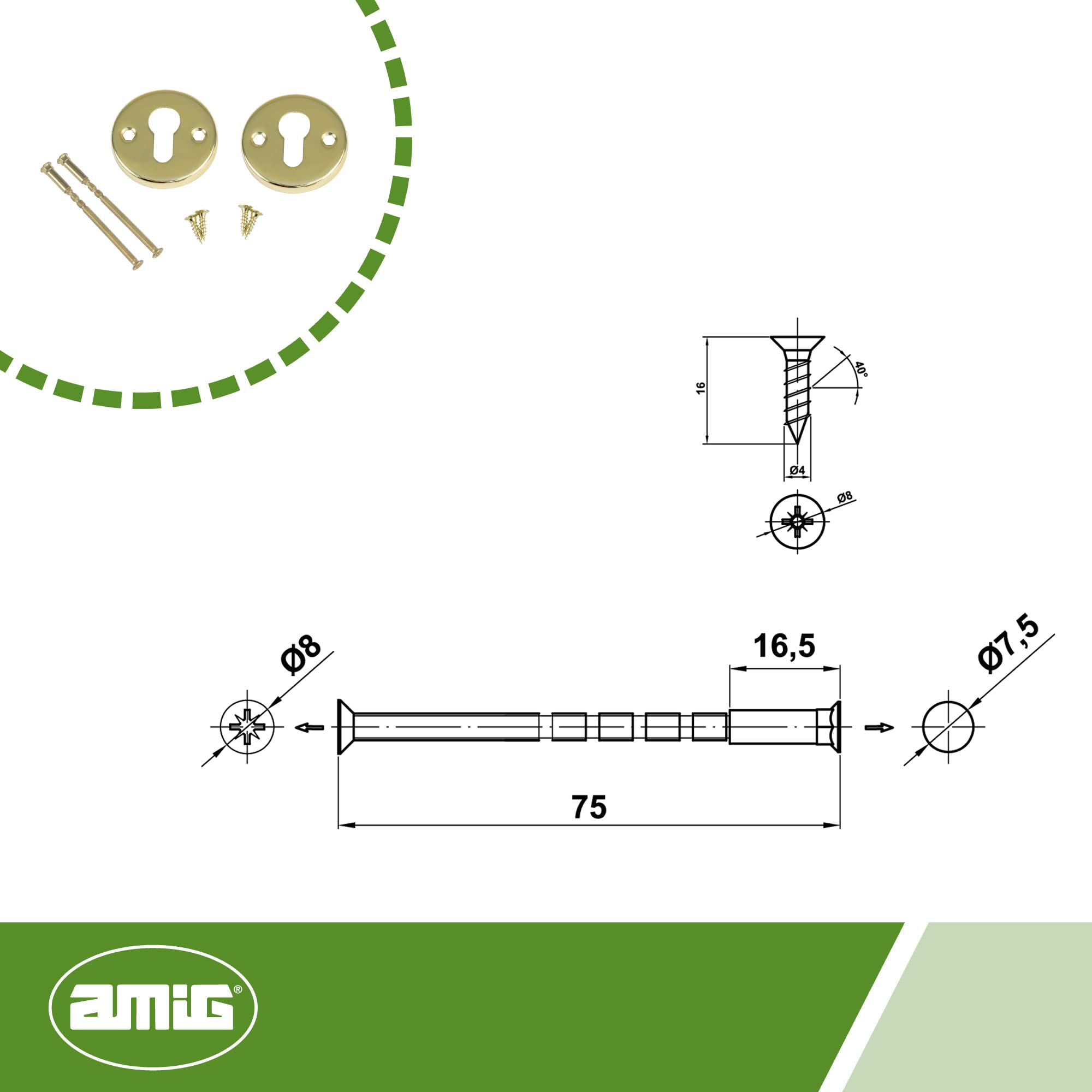 Amig, Rundes Schlüssel-Set für Schlösser mit Europrofil-Zylindern, Mod. 26 AT, diameter 59 mm - Image 4