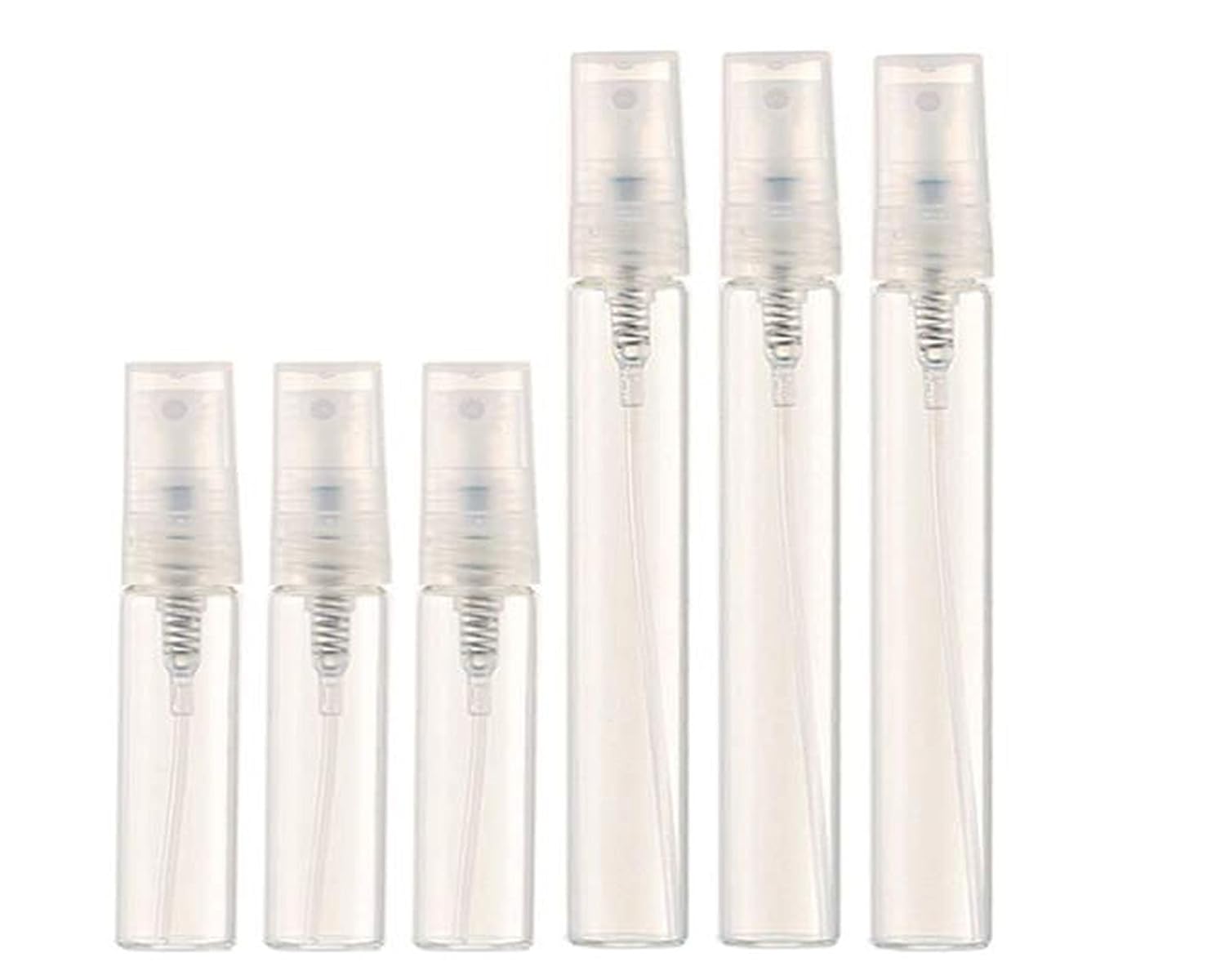 Hunky Dory 5ml 10ml Mini Unbreakable Transparent Combo Empty Plastic Pen Spray Bottle Refillable Bottle Sanitizer, Toner, Perfume, Attar, Lotion, Moisture, Oil(Pack of 10)