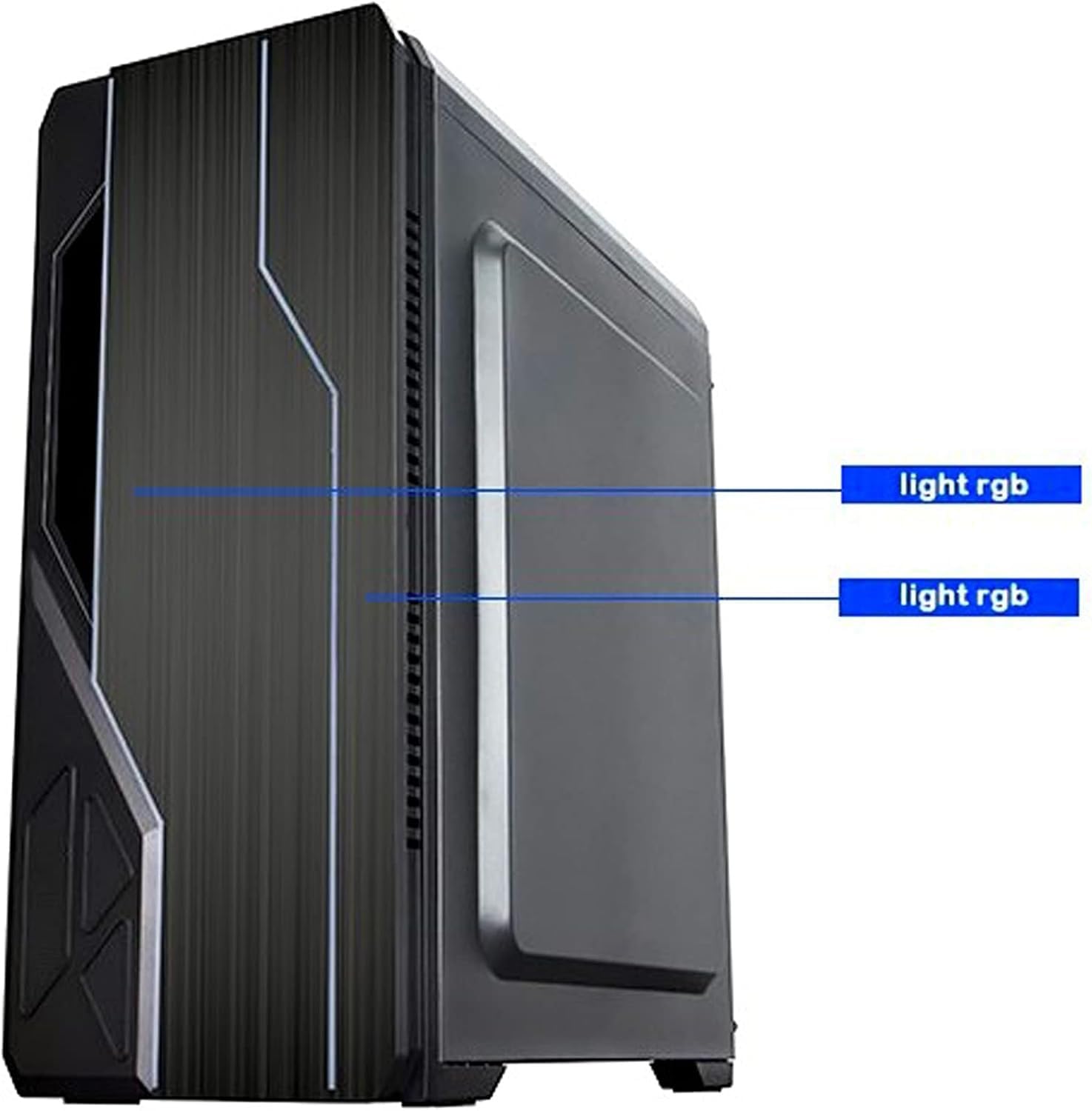 SIMPLETEK Komputer stacjonarny do gier komputerowych, INTEL Core I7 3770 QUAD Core do 3,9 GHz, chłodzony cieczą, RGB FPS (dysk twardy 3 TB, SSD 240 GB, RAM 16 GB) (czerwony)