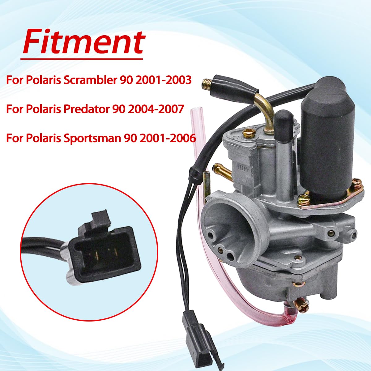 Uretor Carburetor Replacement For Polaris Sportsman 90 (2001-2006) - Electric Choke, Complete Unit Polaris Sportsman 90 Carb - Foto 8