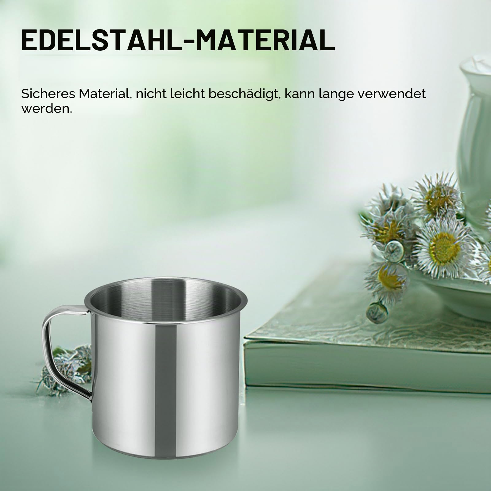 Operitacx Edelstahl Wasserbecher 10 Stück 14Oz Kinder Trinkbecher Unzerbrechlich Leicht Für Kindergarten Camping Picknick Mit Glatten Kanten
